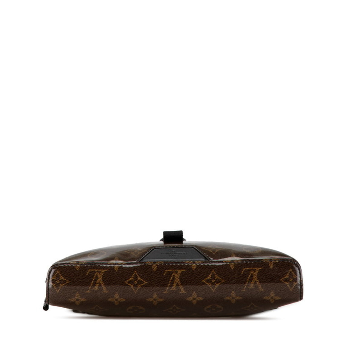 Louis Vuitton Black Brown Vinyl Leather Shoulder Bag (Pre-Owned)