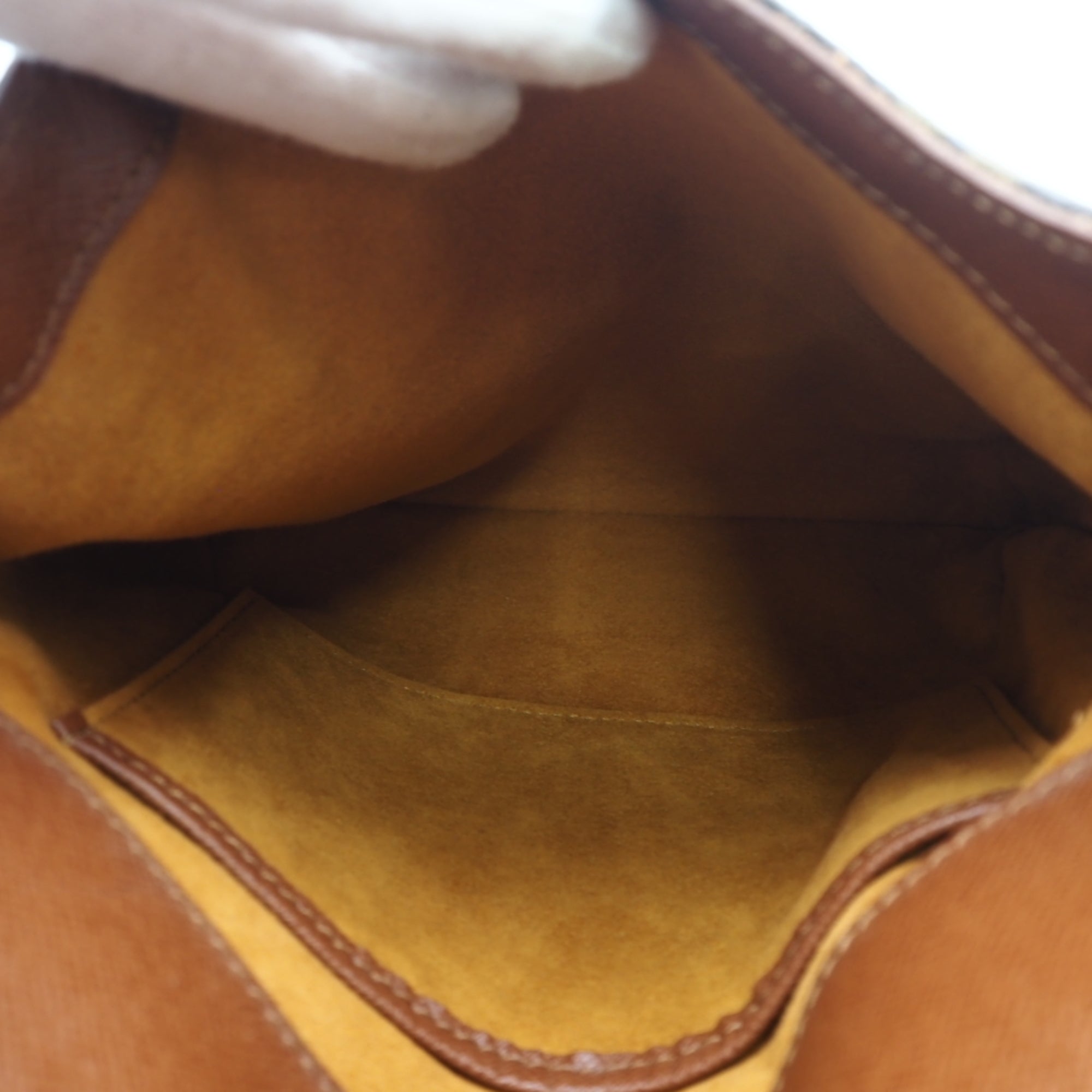 Louis Vuitton Monogram Beige Brown Coated Canvas Leather Shoulder Bag (Pre-Owned)