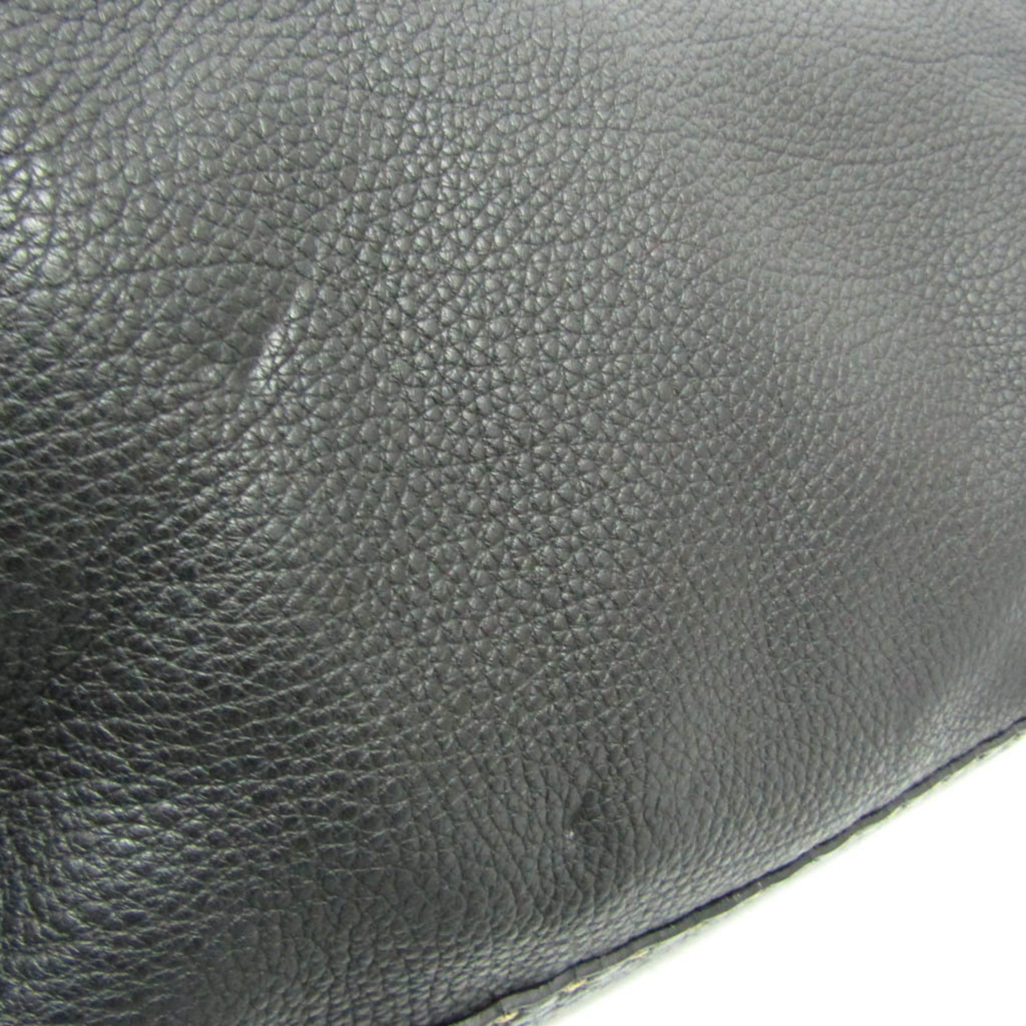 Fendi Selleria Messenger Bag Leather Black Leather Shoulder Bag Bag (Pre-Owned)