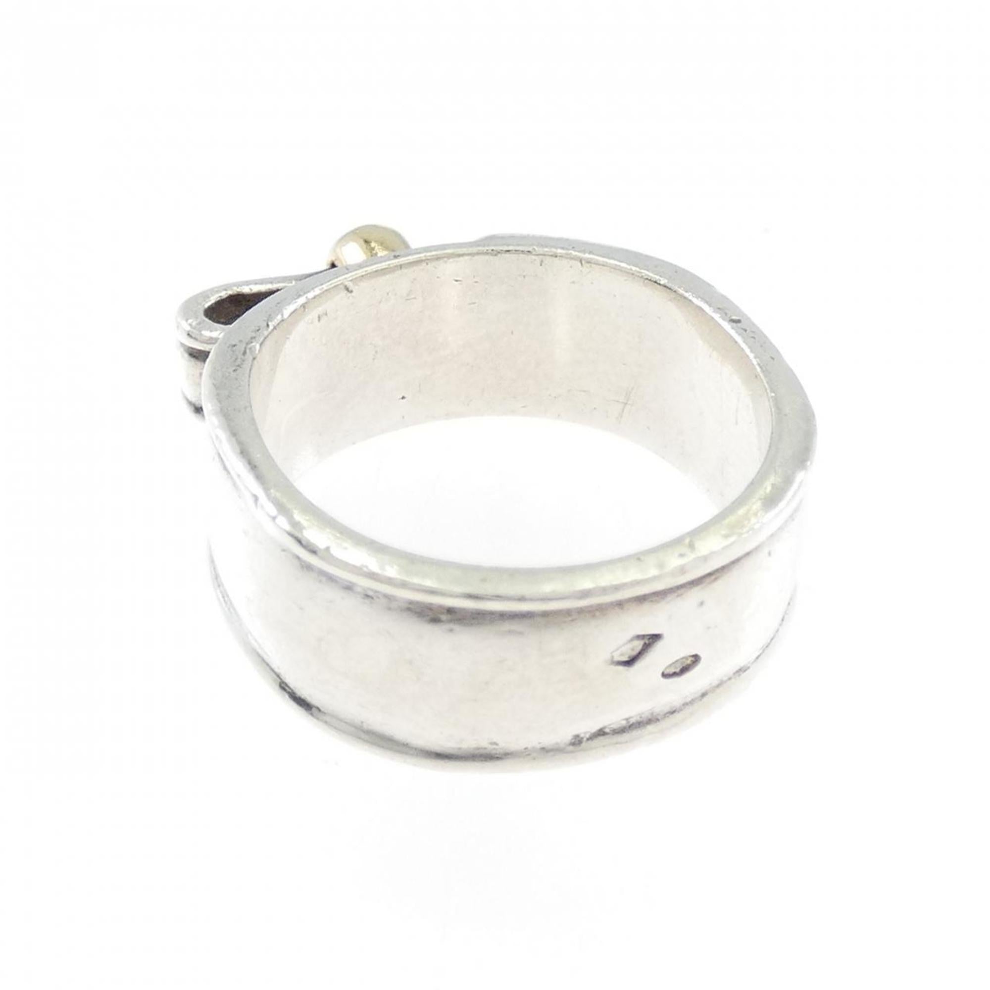 Hermes Silver 925 Band Ring (Pre-Owned)