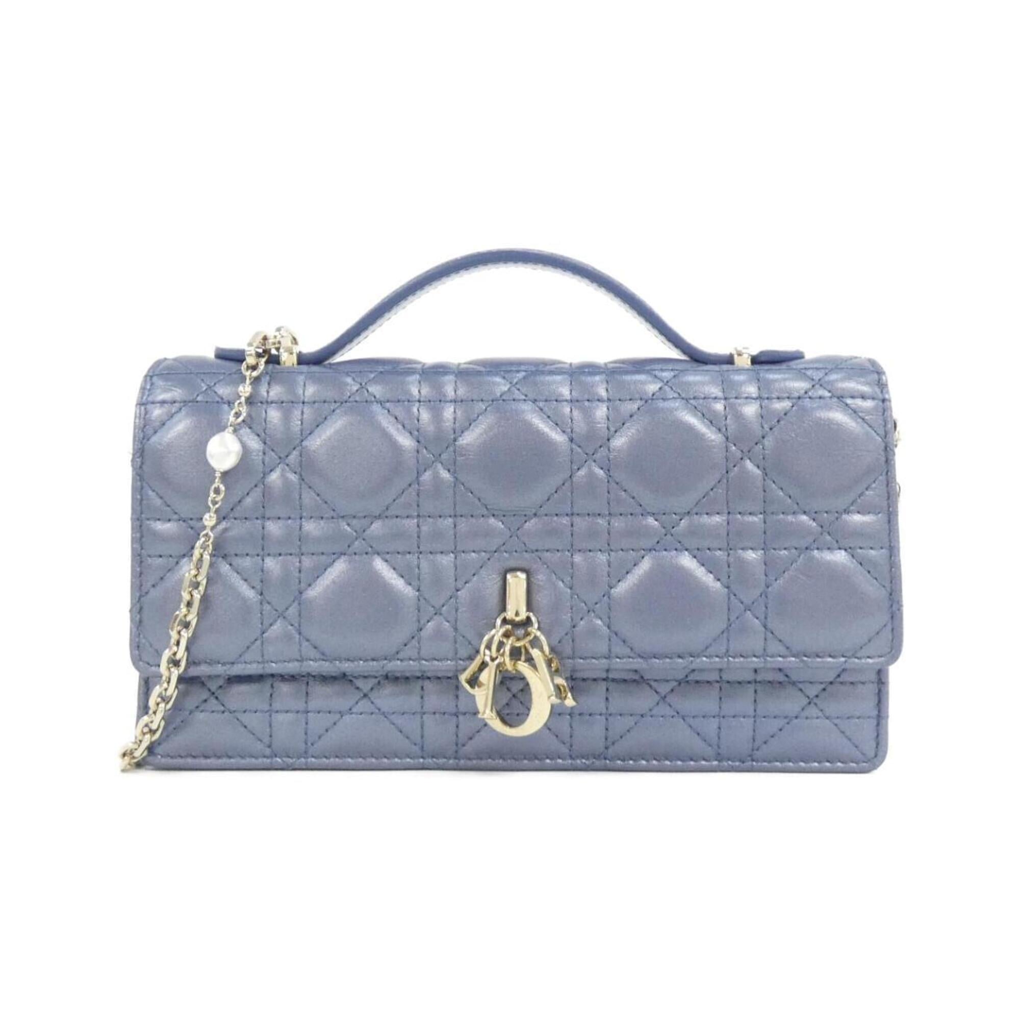 Christian Dior Blue Leather Handbag (Pre-Owned)