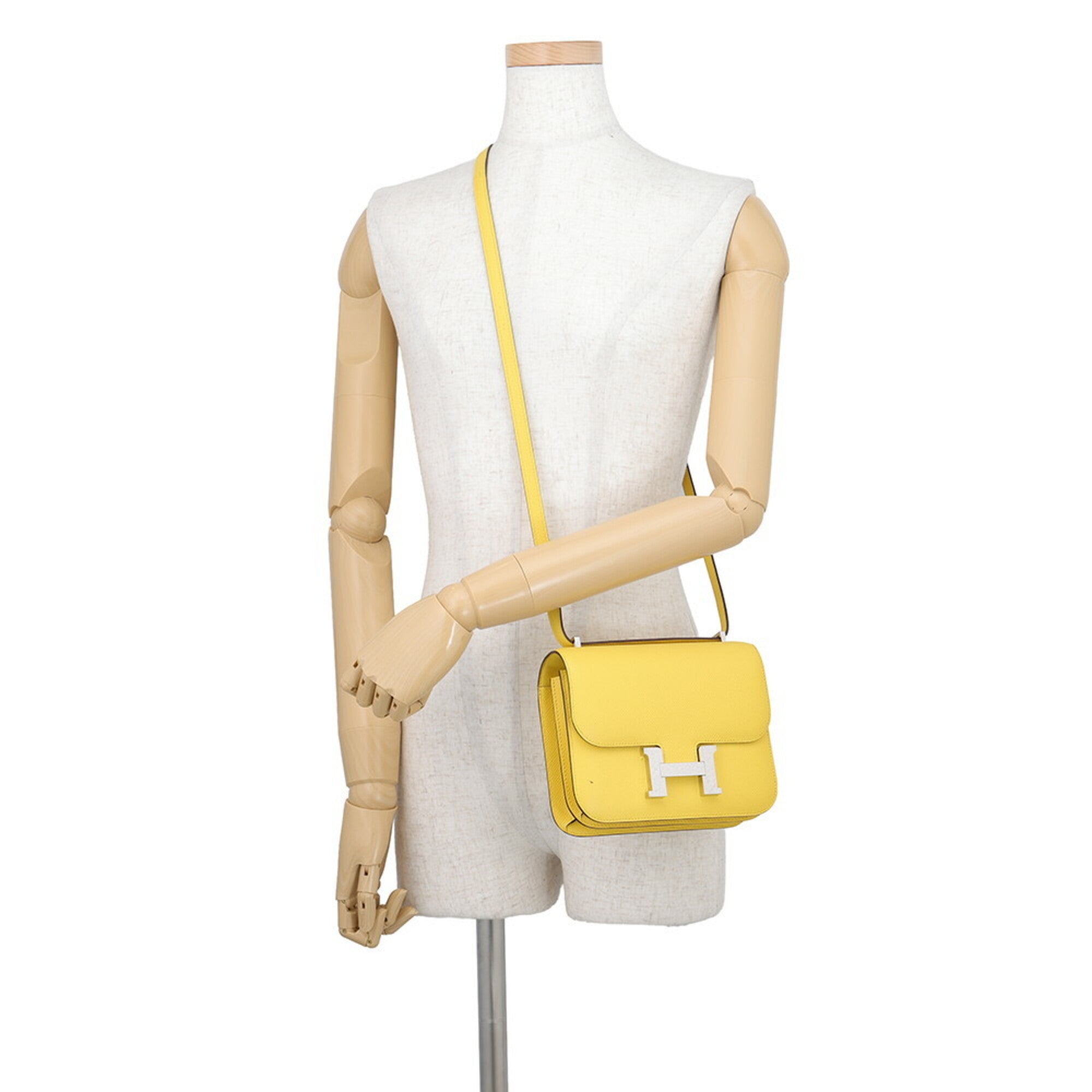 Hermes Yellow Epsom Leather Shoulder Bag (Pre-Owned)