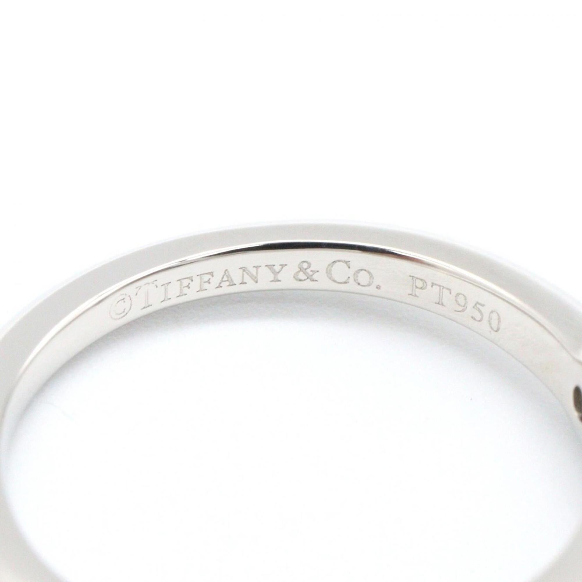 Tiffany Silver Clear Platinum 950 Band Ring (Pre-Owned)