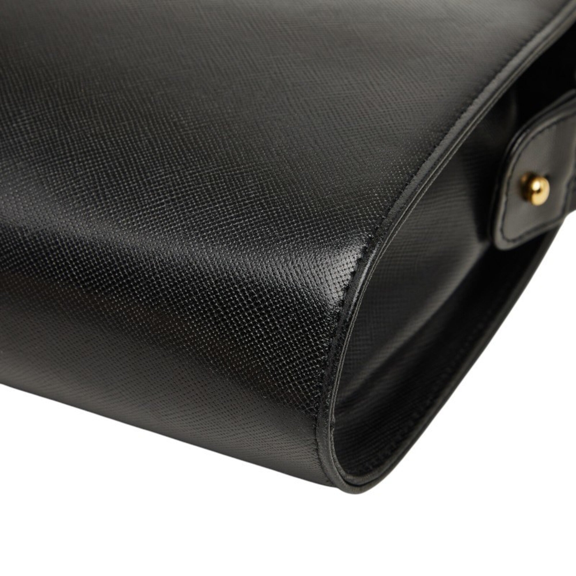 Saint Laurent Black Leather Clutch Bag (Pre-Owned)