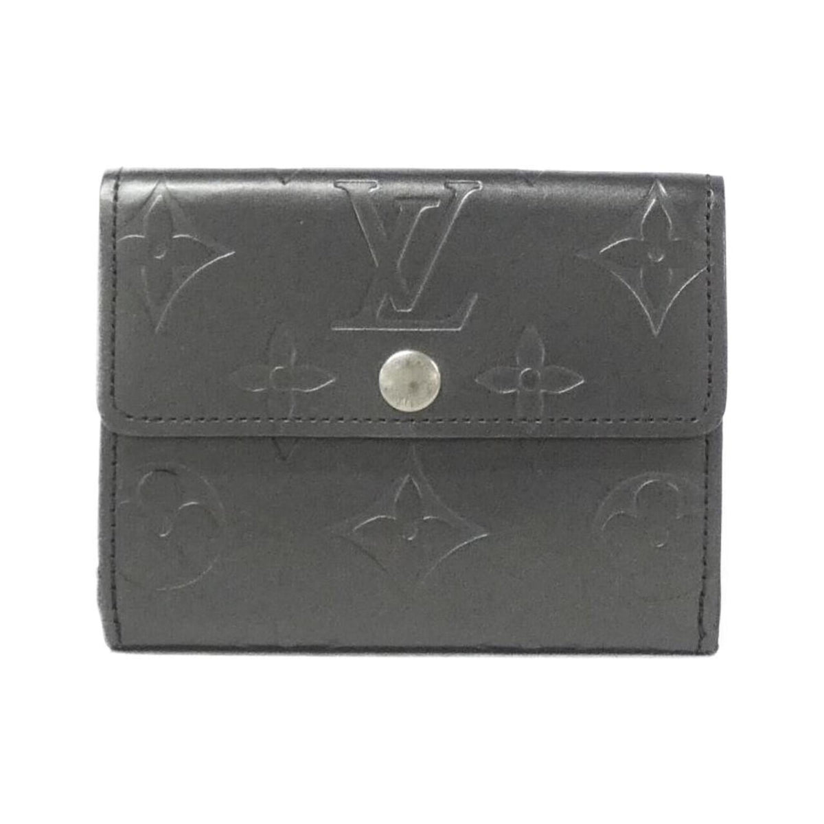 Louis Vuitton Black Coated Canvas Leather Coin Purse/Coin Case (Pre-Owned)
