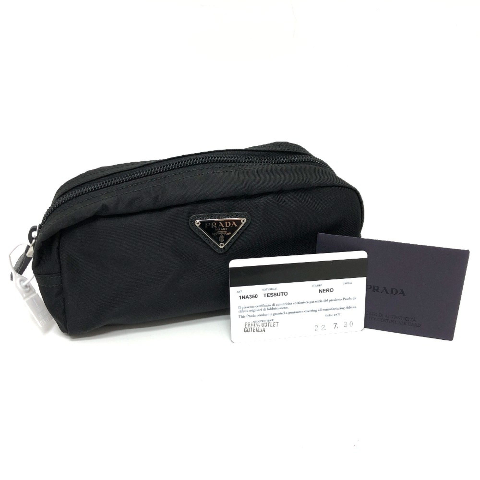 Prada Black Cloth Pouch (Pre-Owned)