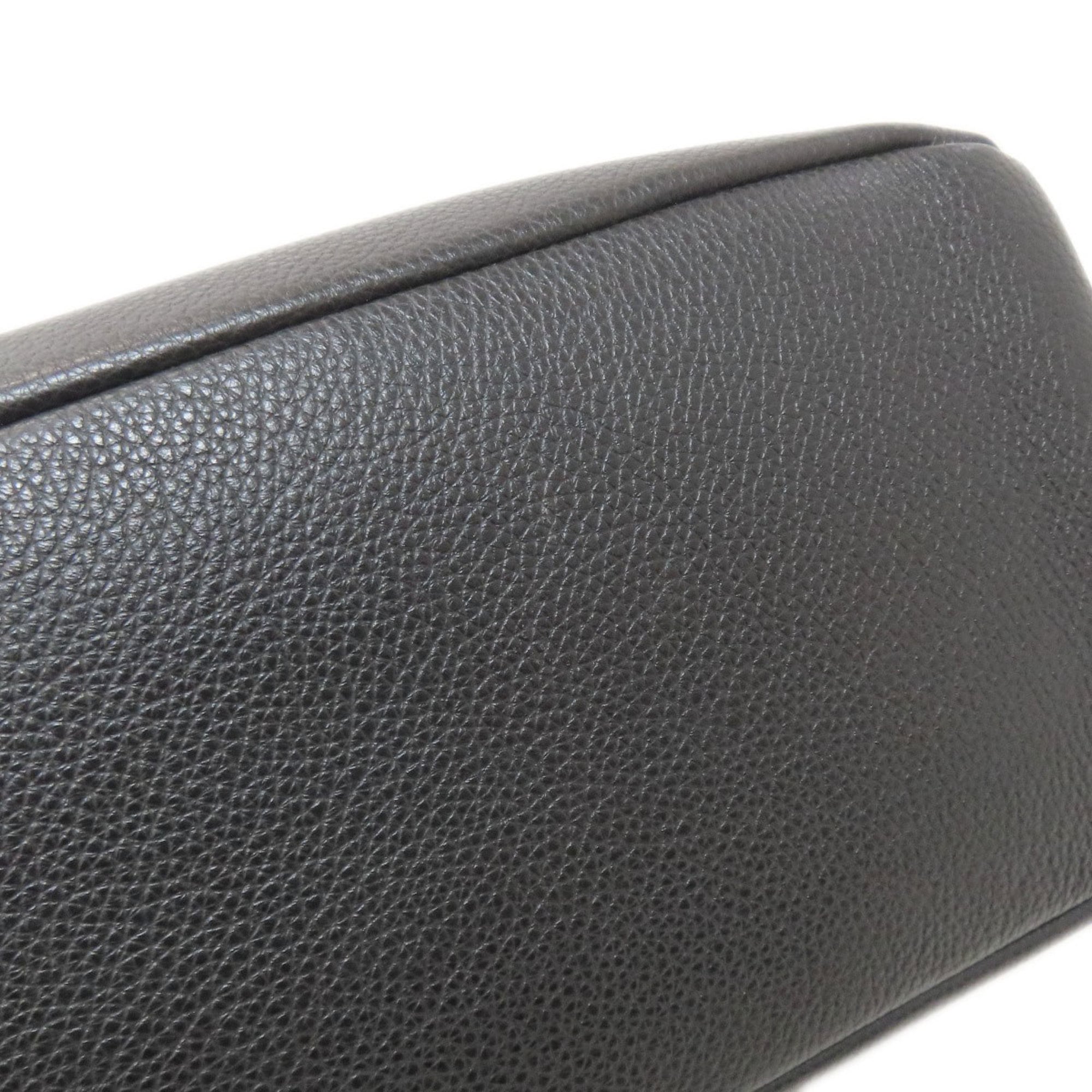 Versace Black Leather Tote Bag (Pre-Owned)