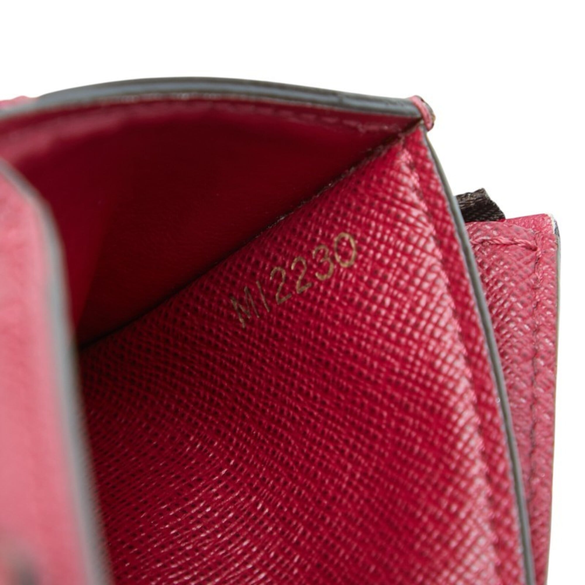 Louis Vuitton Brown Fuchsia Pink Pvc Leather Wallet (Tri-Fold) (Pre-Owned)