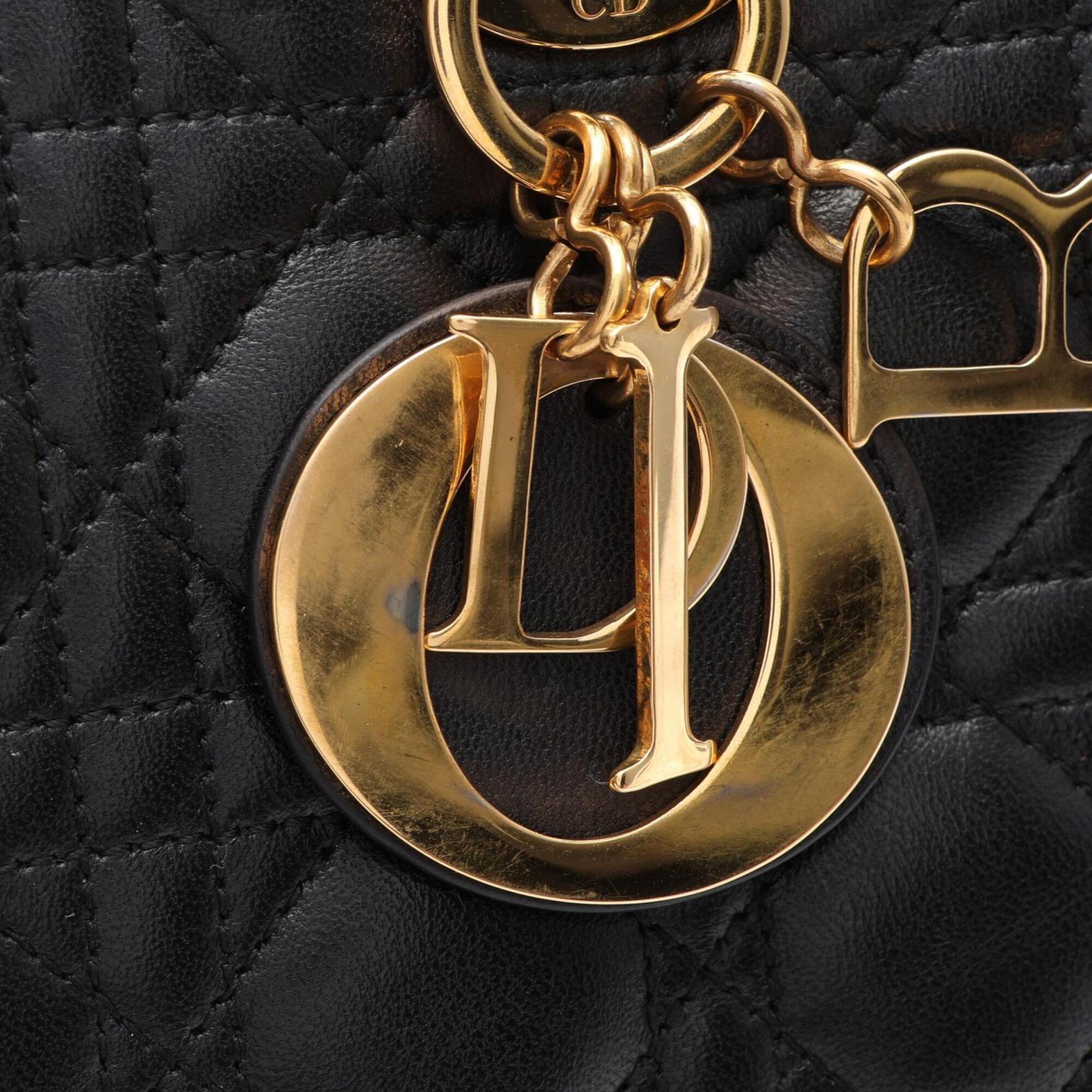 Christian Dior Black Leather Handbag (Pre-Owned)