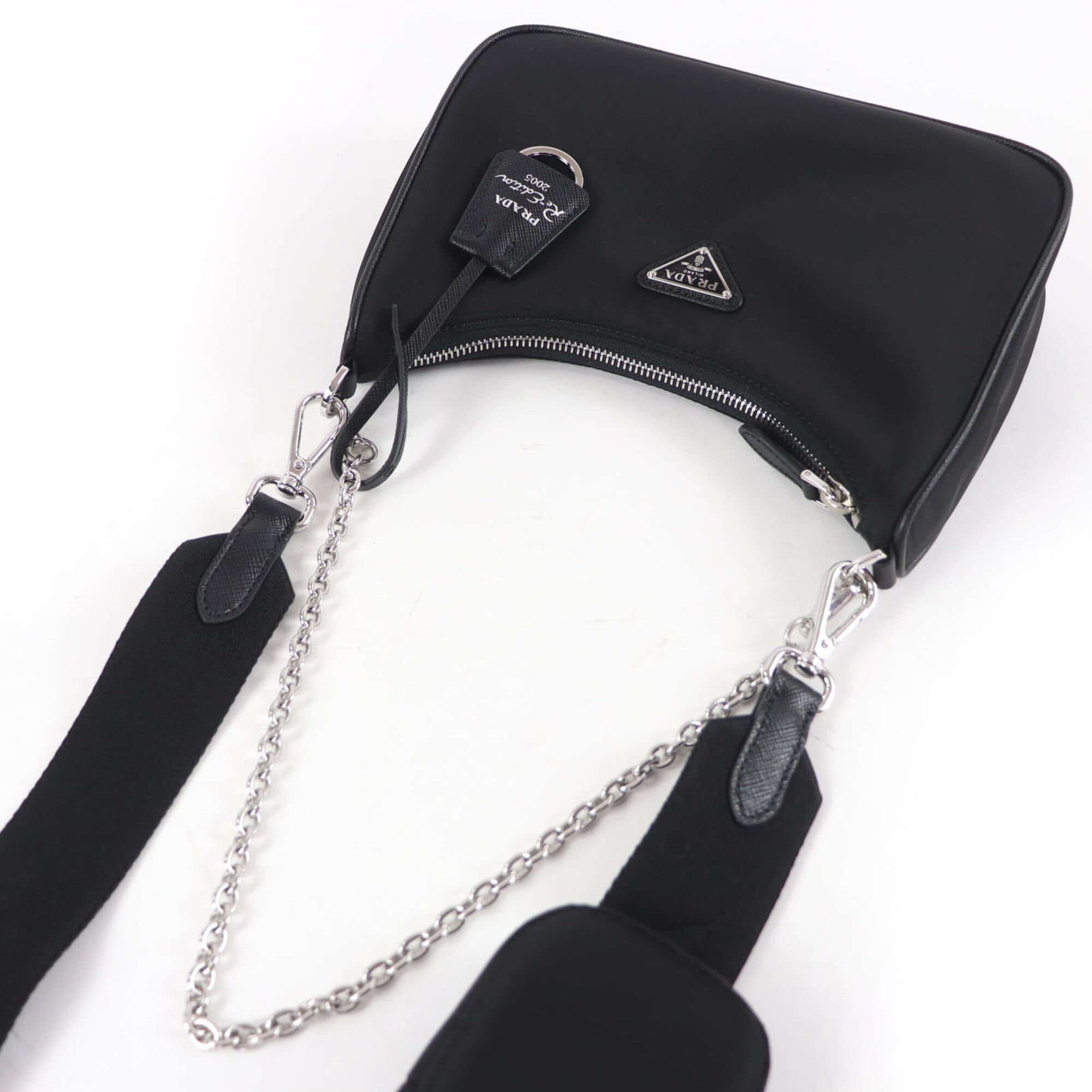 Prada Black Handbag Pouch Shoulder Bag (Pre-Owned)
