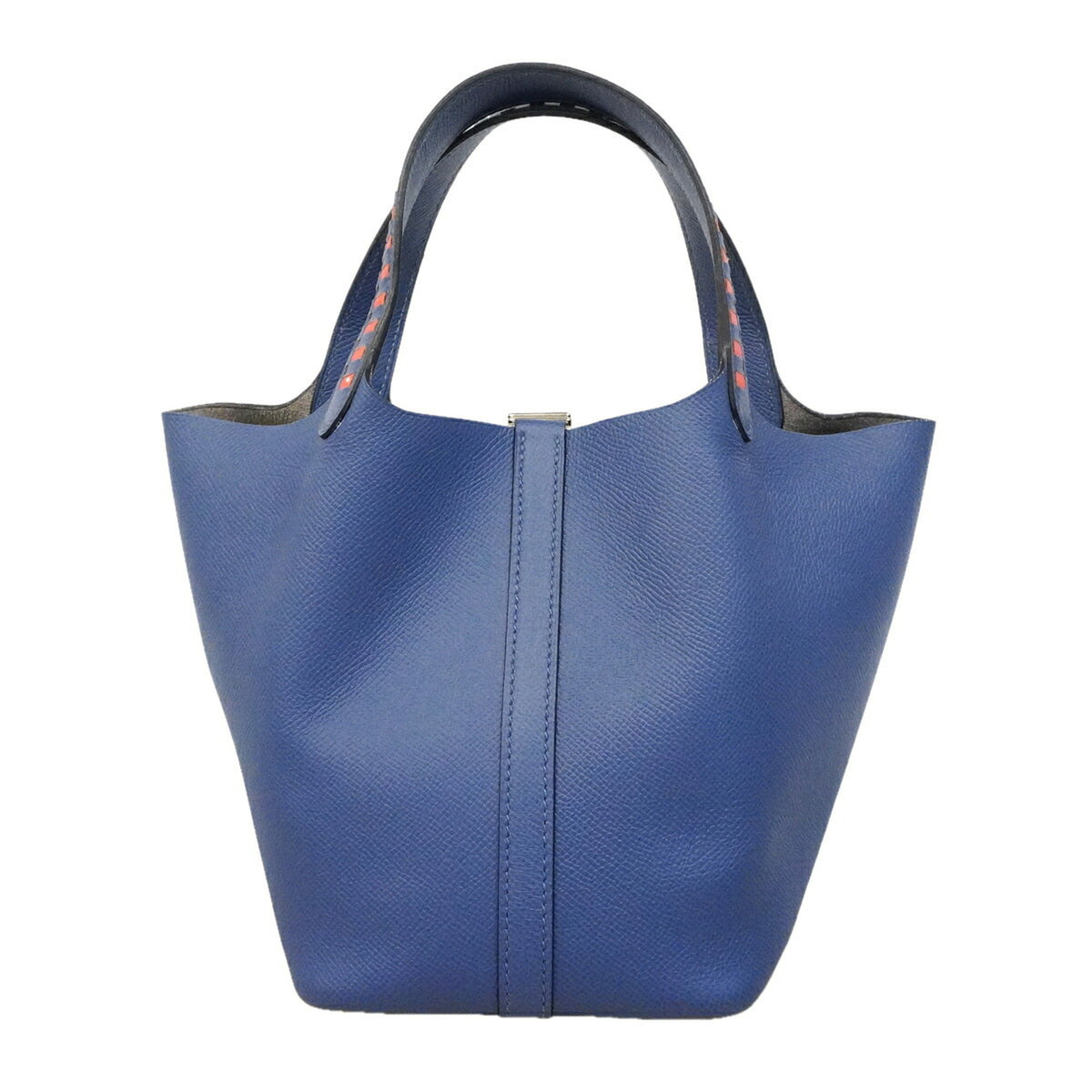 Hermes Blue Leather Handbag (Pre-Owned)