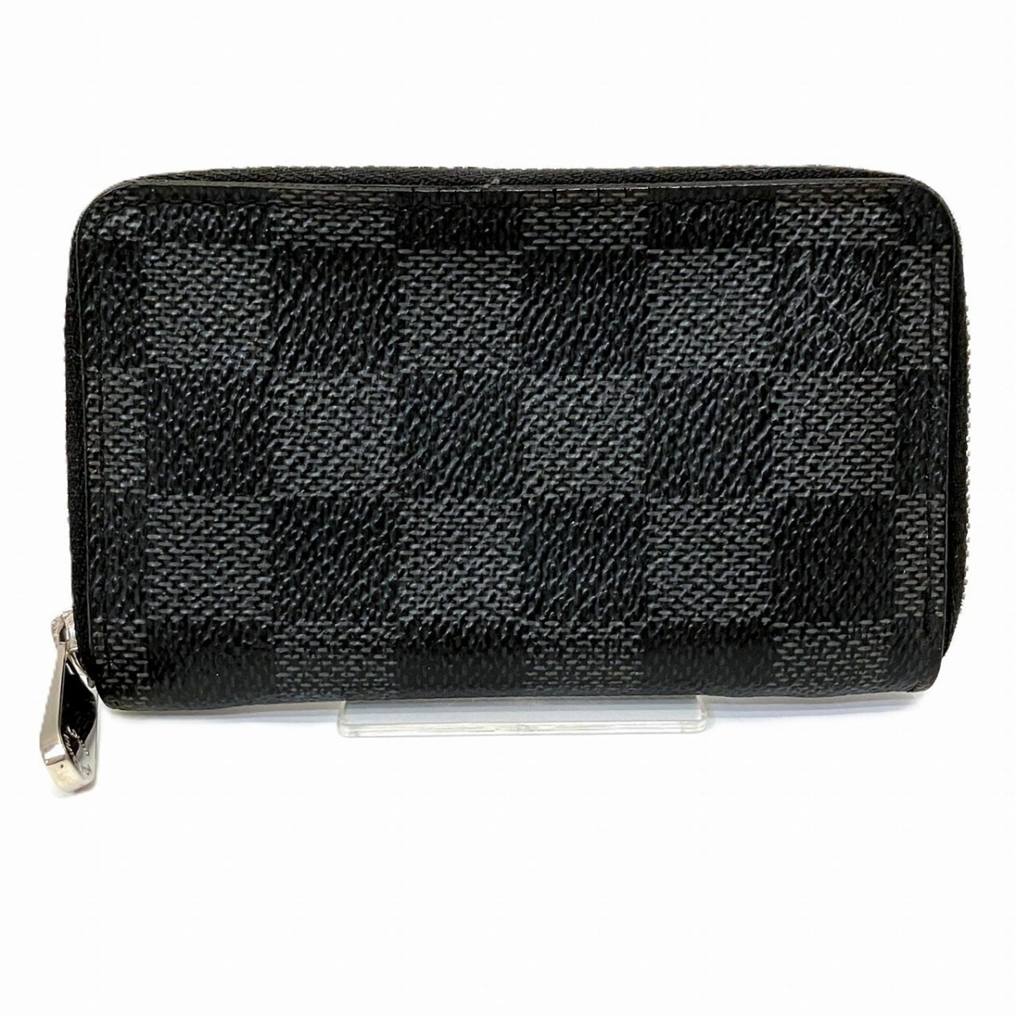 Louis Vuitton Black Damier Graphite Damier Graphite Coin Purse/Coin Case (Pre-Owned)