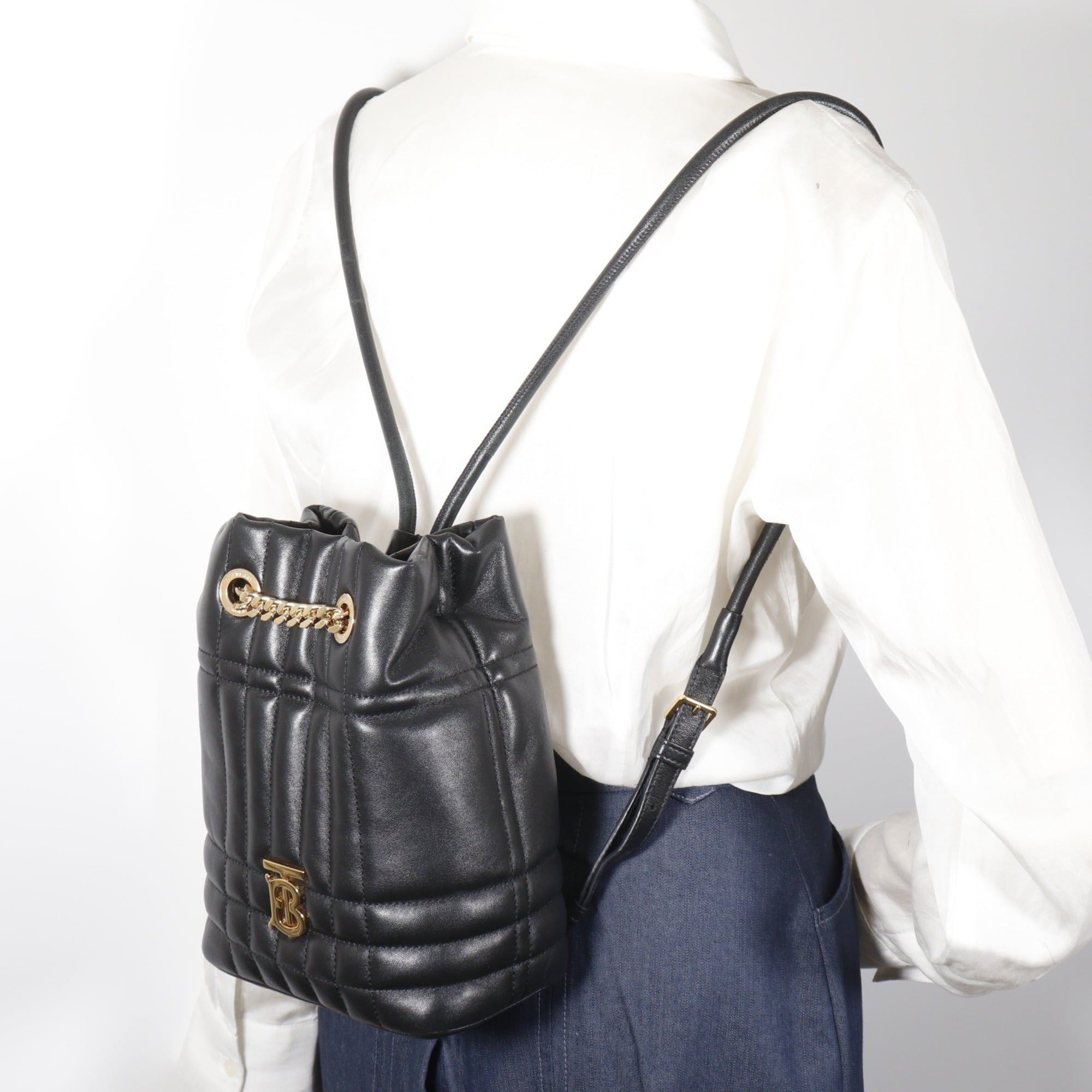 Burberry Black Leather Backpack (Pre-Owned)