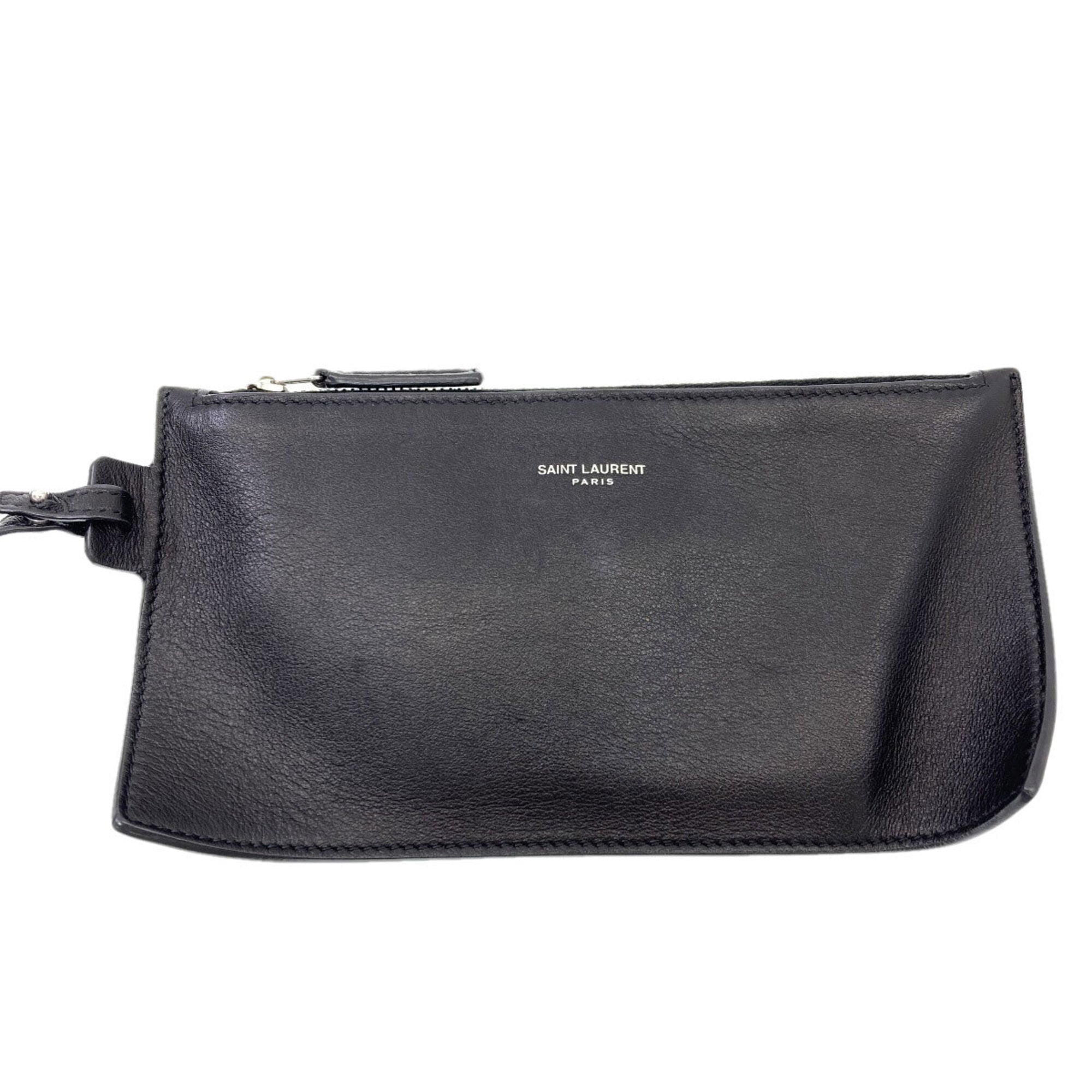 Saint Laurent Black Leather Shoulder Bag (Pre-Owned)