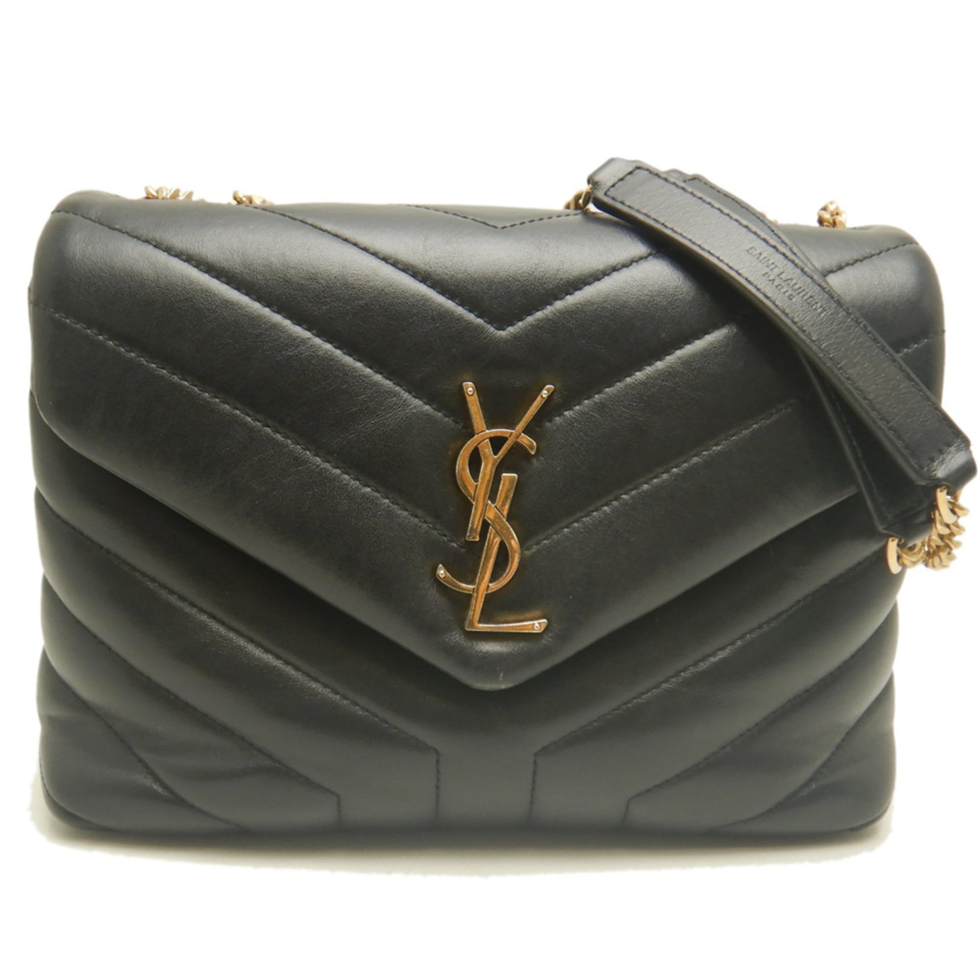 Yves Saint Laurent Black Leather Shoulder Bag (Pre-Owned)