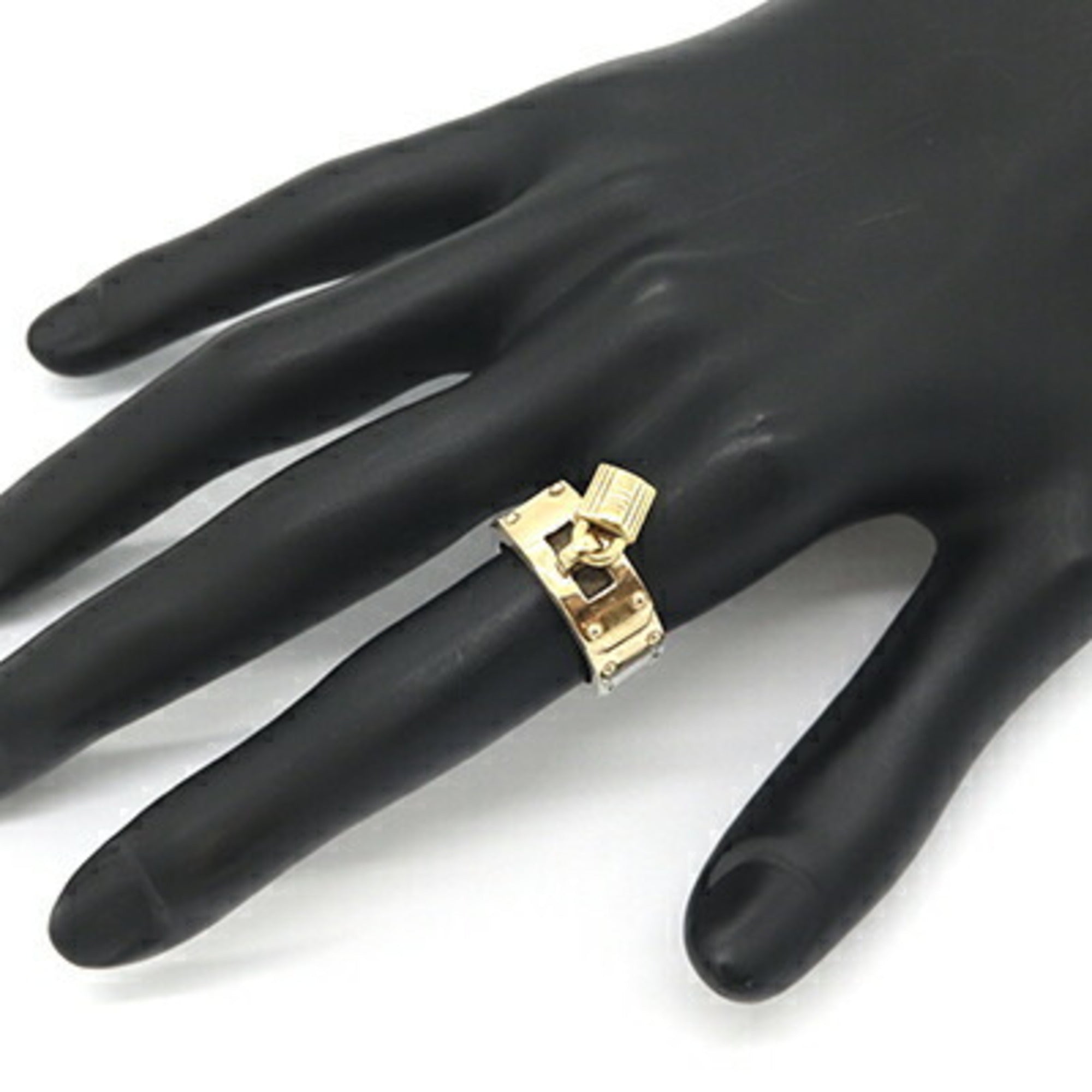Hermes Yellow Gold (18K) Sterling Silver 925 Band Ring (Pre-Owned)
