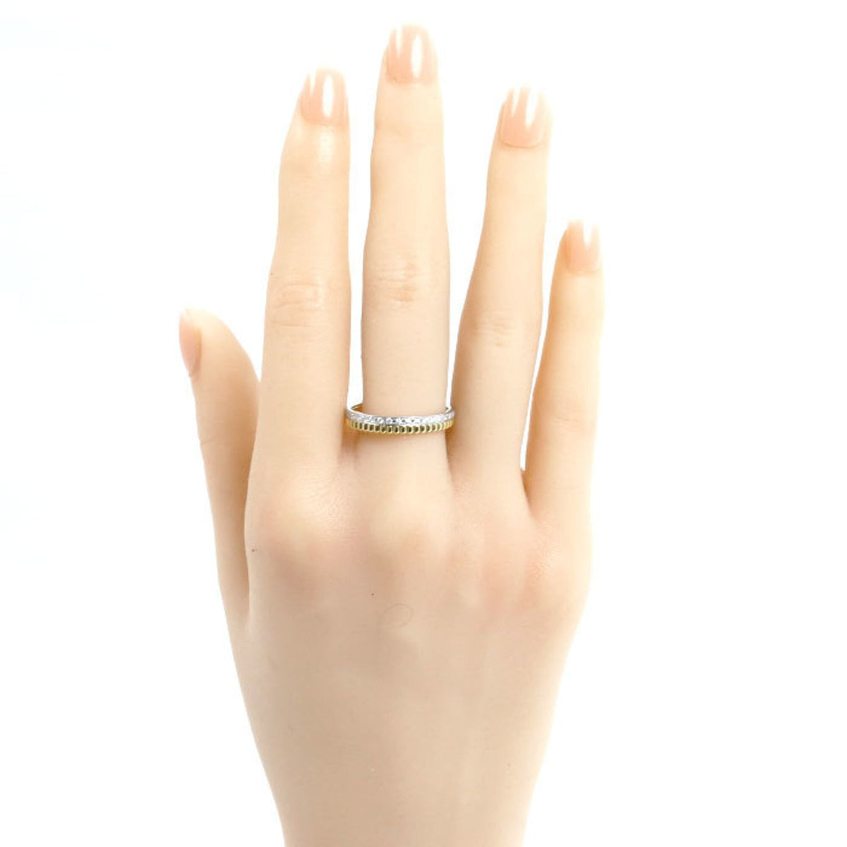 Boucheron Yellow Gold (18K) White Gold (18K) Band Ring (Pre-Owned)