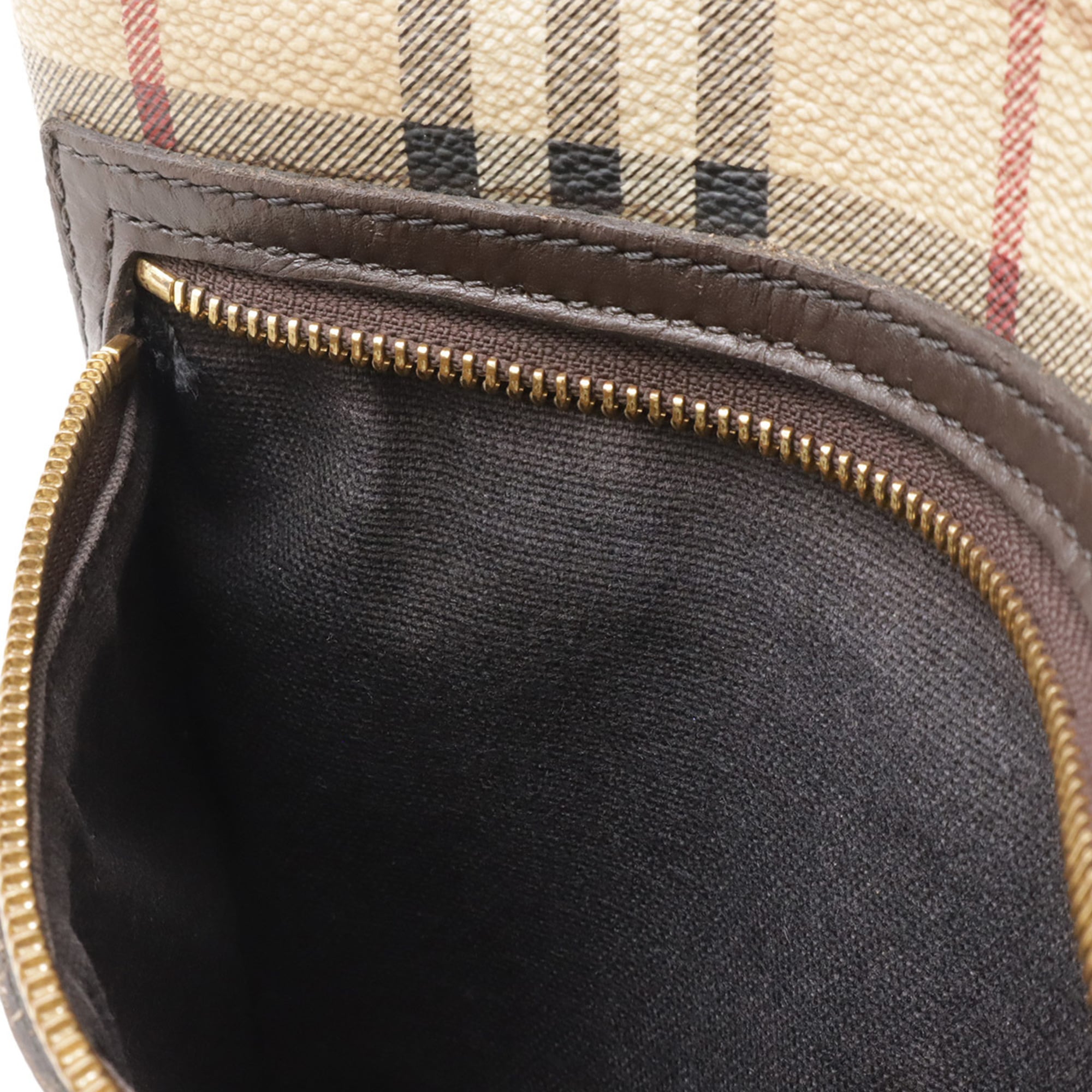 Burberry Beige Black Bordeaux Pvc Leather Pochette Shoulder Bag (Pre-Owned)