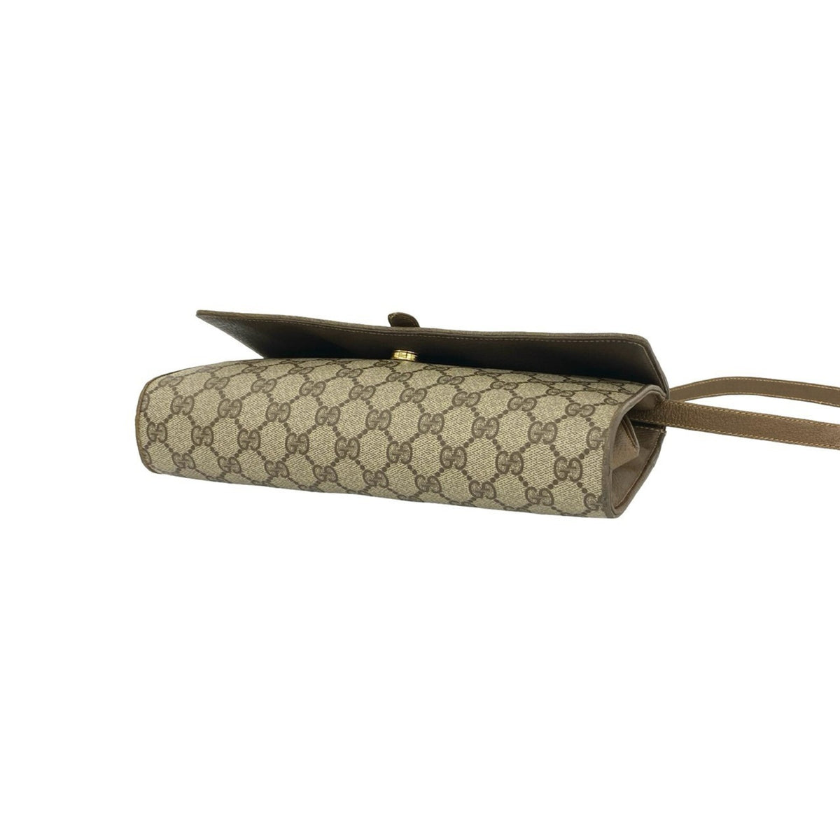 Gucci Brown Leather Pvc Pochette Shoulder Bag (Pre-Owned)