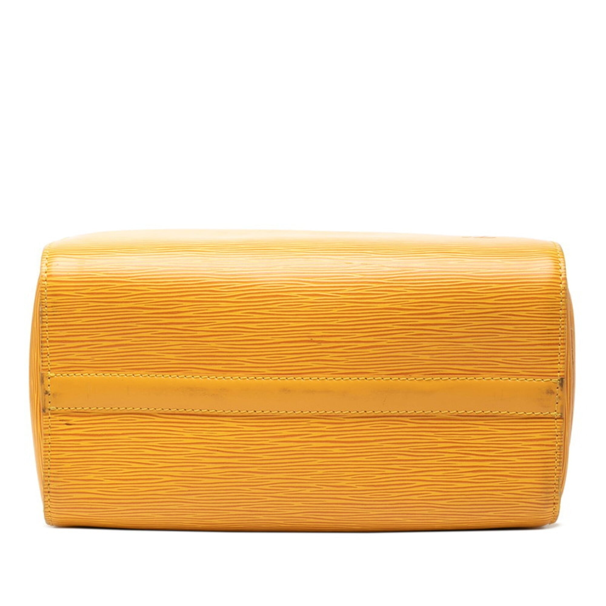 Louis Vuitton Yellow Leather Boston Bag Handbag (Pre-Owned)
