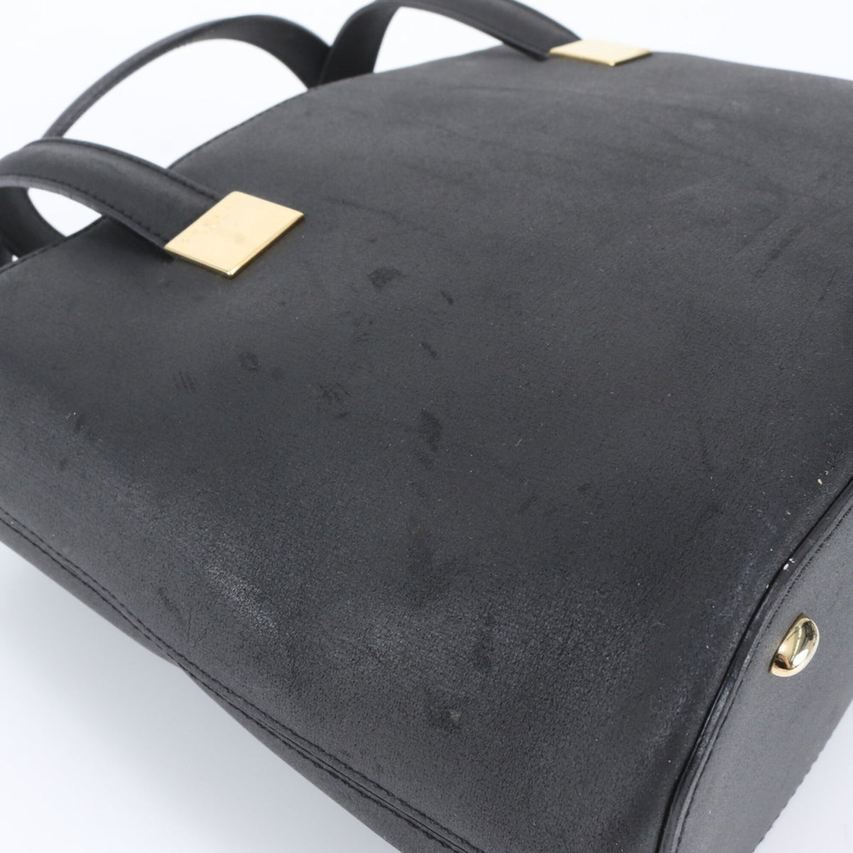 Celine Black Leather Handbag Tote Bag (Pre-Owned)