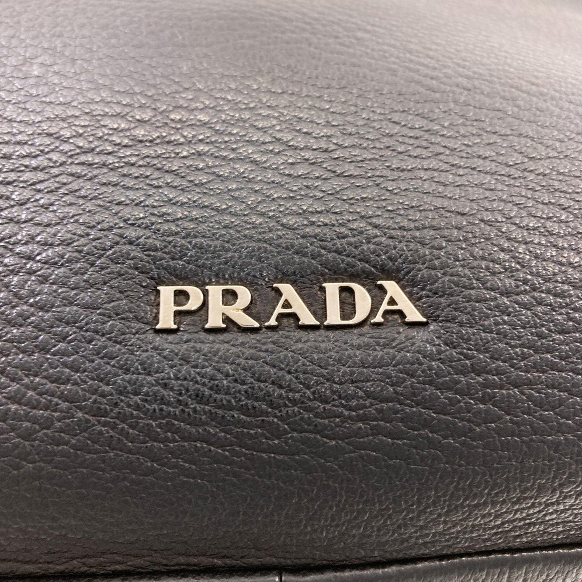 Prada Black Leather Shoulder Bag (Pre-Owned)