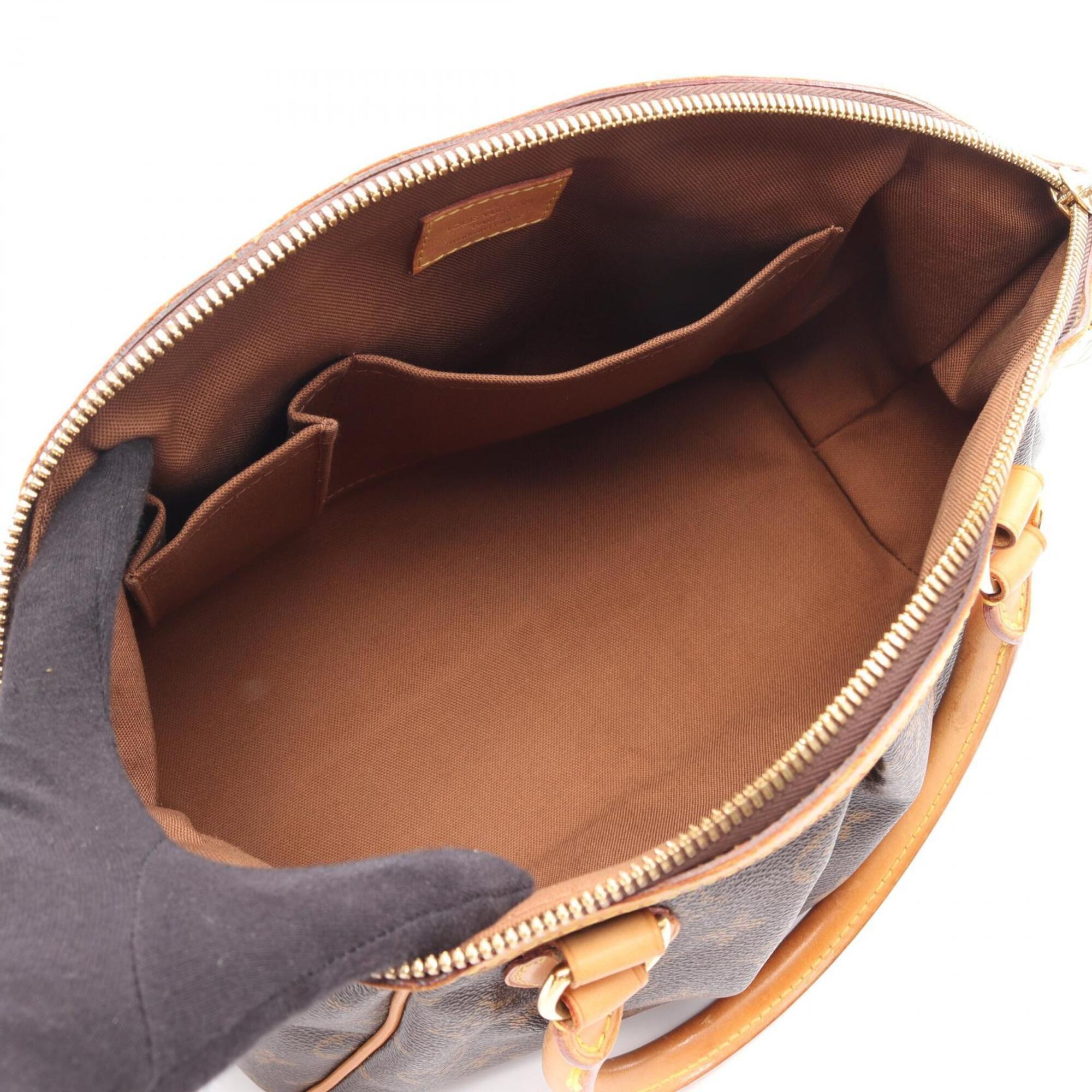Louis Vuitton Brown Coated Canvas Leather Monogram Handbag (Pre-Owned)