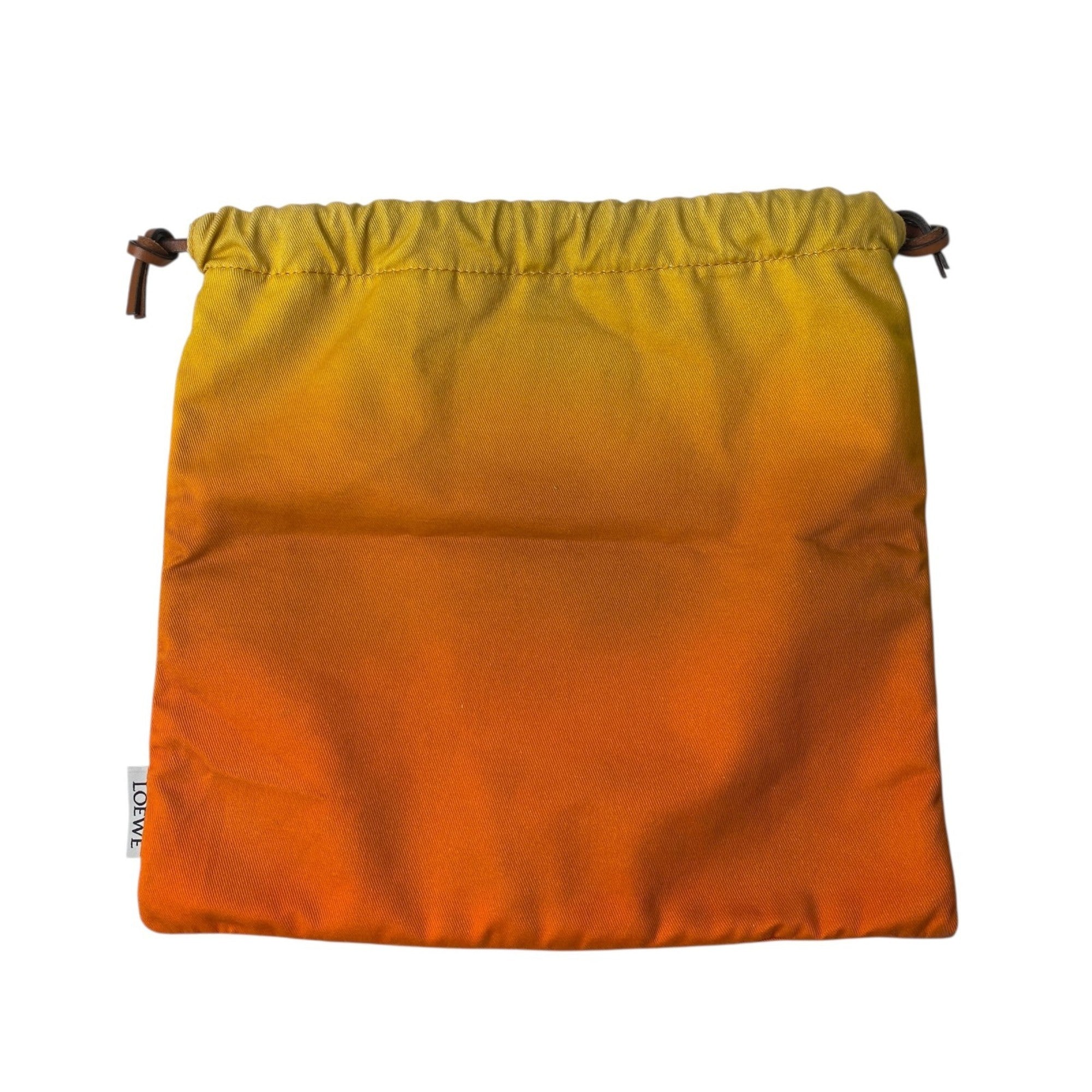 Loewe Orange Yellow Cotton Leather Pouch (Pre-Owned)