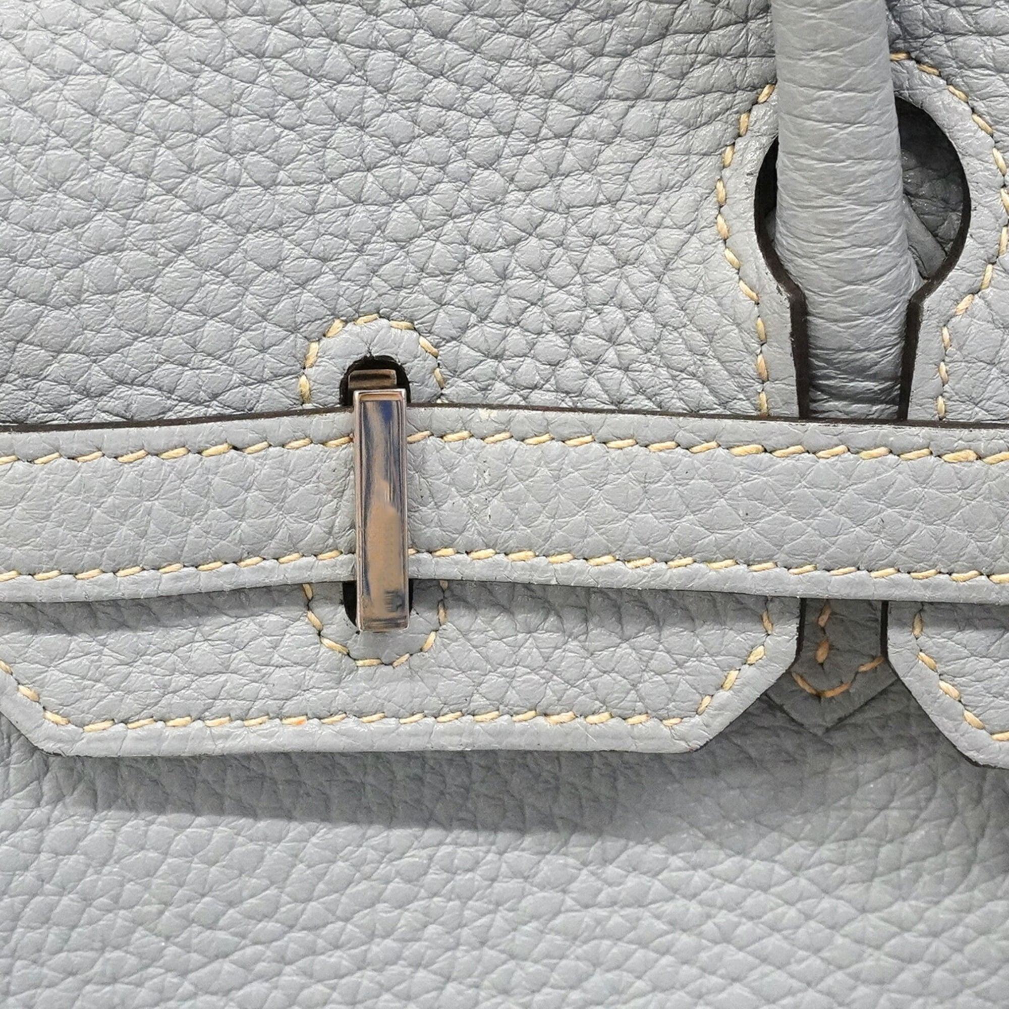 Hermes Blue Lin Togo Leather Handbag (Pre-Owned)