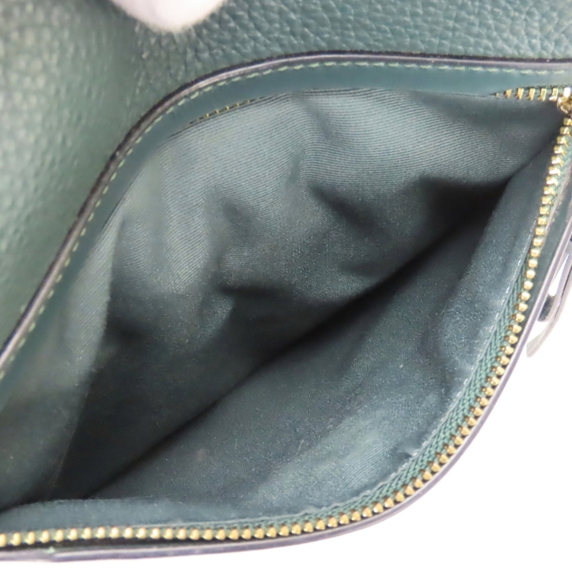 Coach Dark Green Leather Shoulder Bag (Pre-Owned)