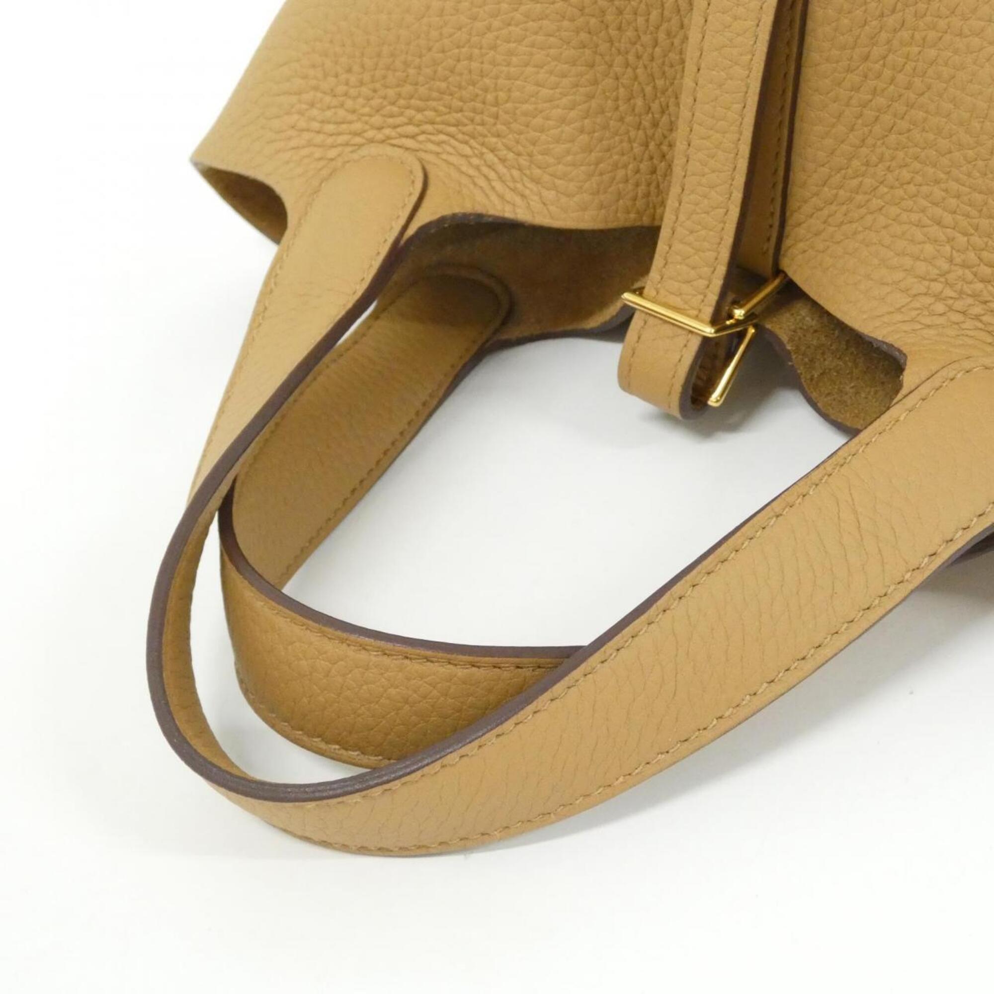 Hermes Biscuit Taurillon Clemence Leather Handbag (Pre-Owned)