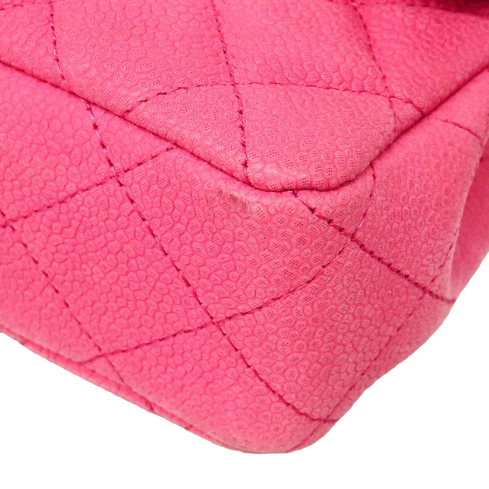 Chanel Pink Grained Calfskin Shoulder Bag (Pre-Owned)