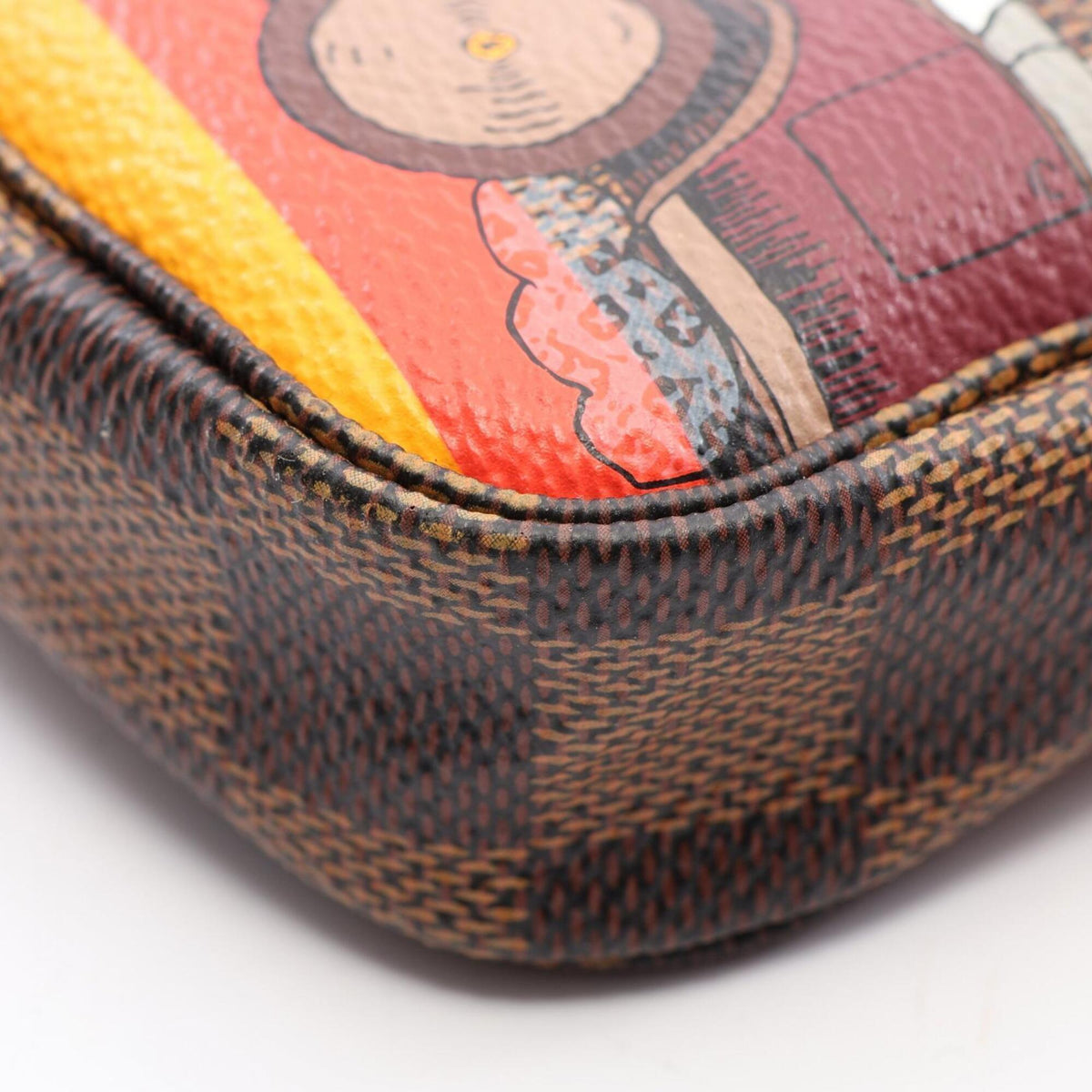 Louis Vuitton Brown Multi-Color Coated Canvas Leather Handbag Pochette (Pre-Owned)
