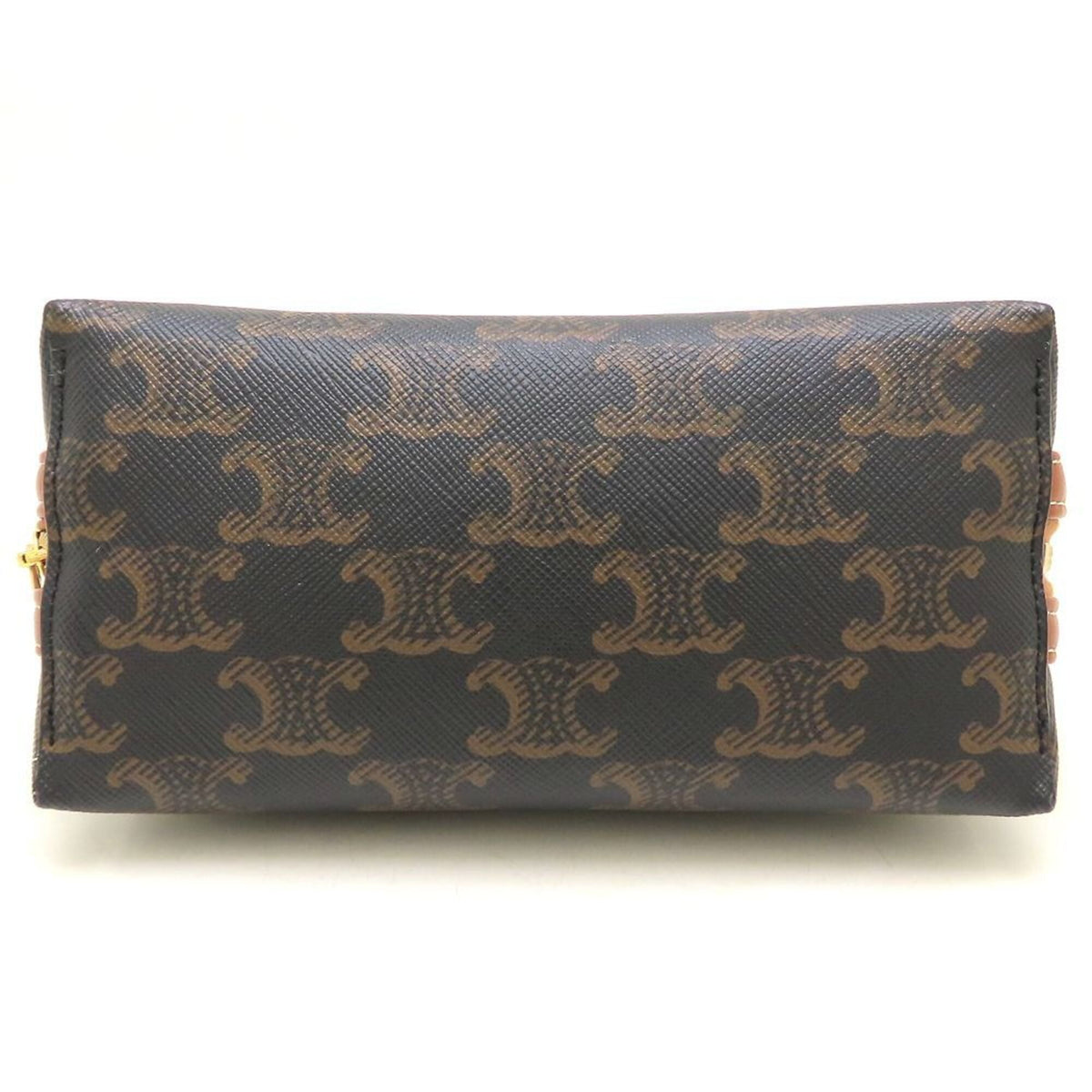 Celine Brown Coated Canvas Shoulder Bag (Pre-Owned)