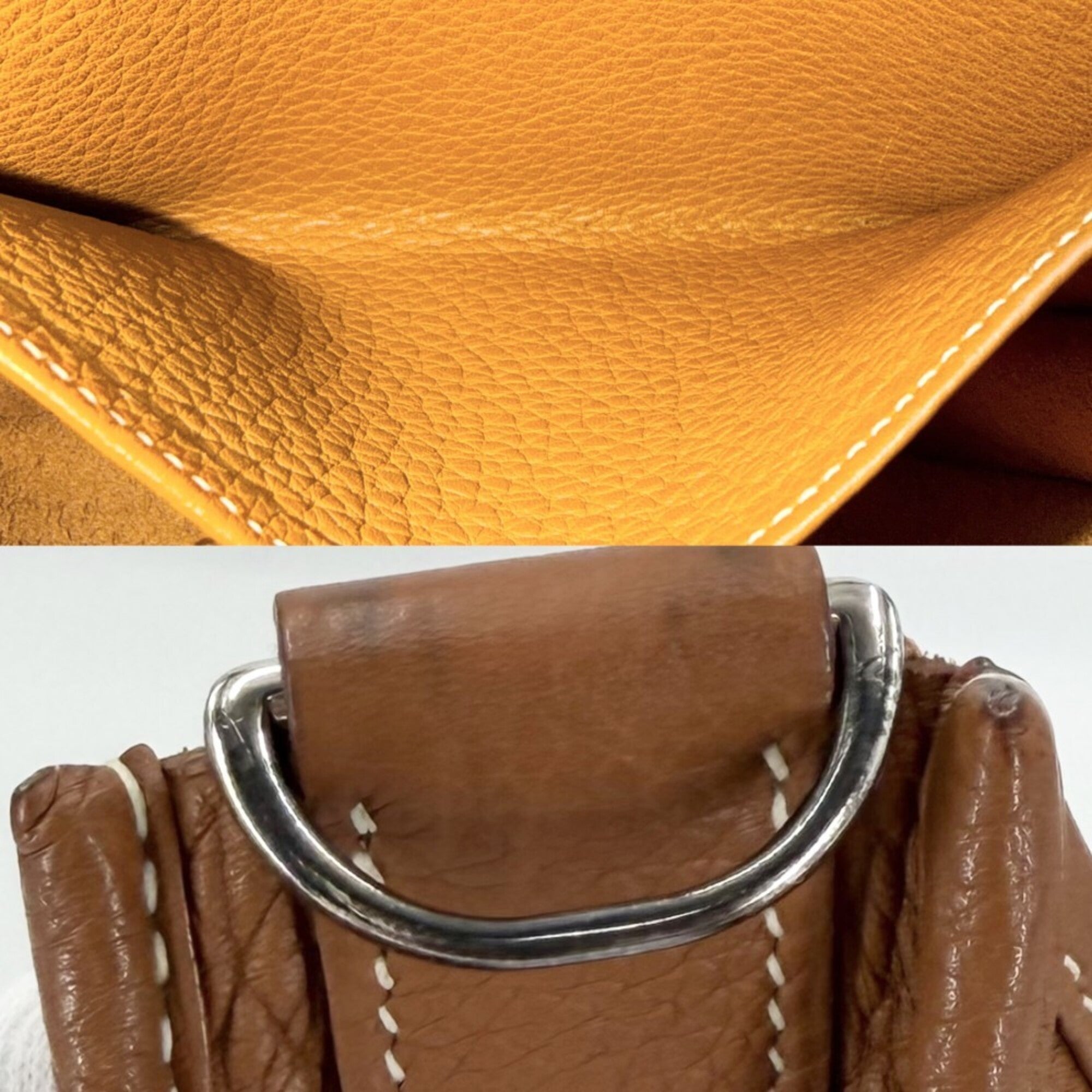 Hermes Evelyne Brown Leather Shoulder Bag (Pre-Owned)