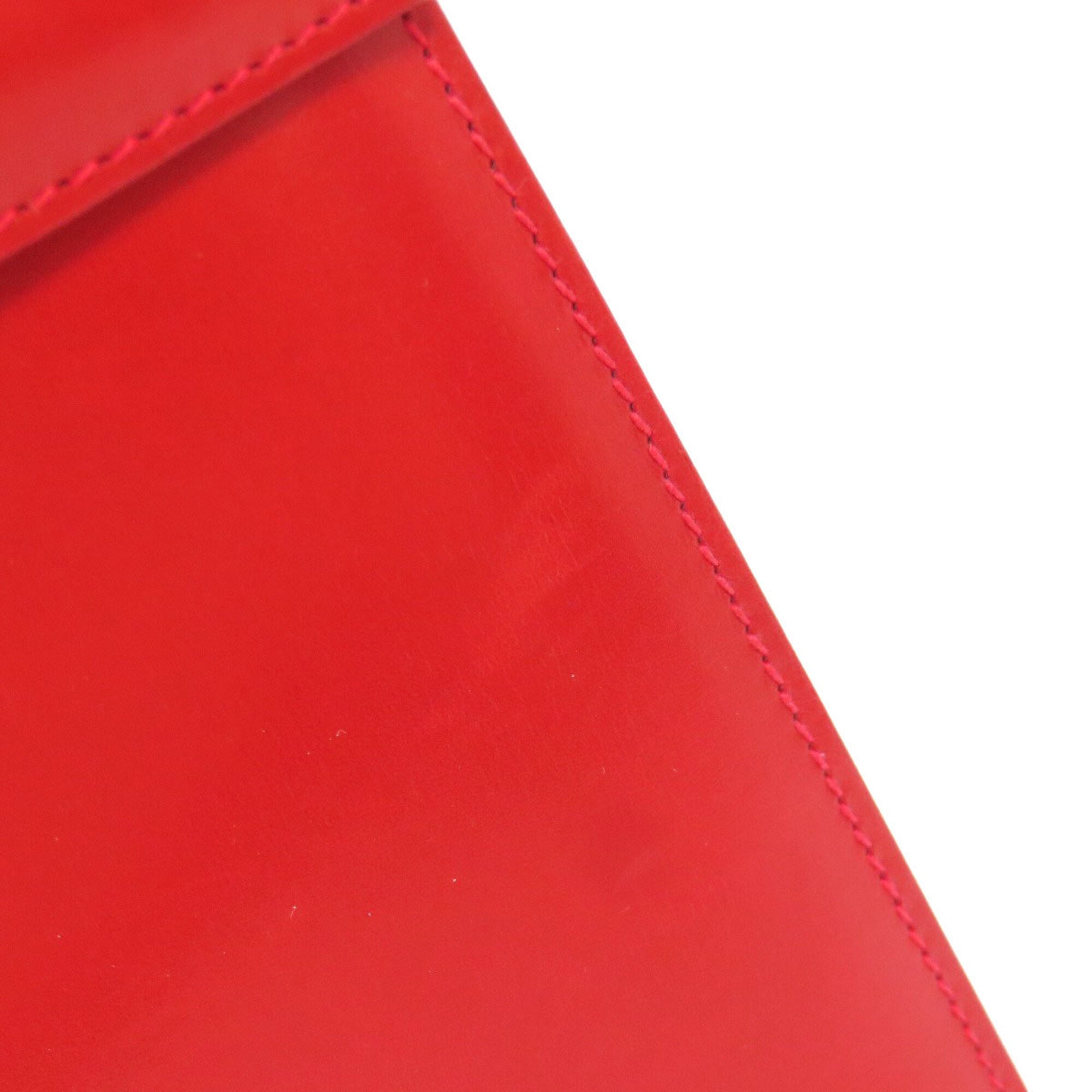 Gucci Red Color Leather Handbag (Pre-Owned)