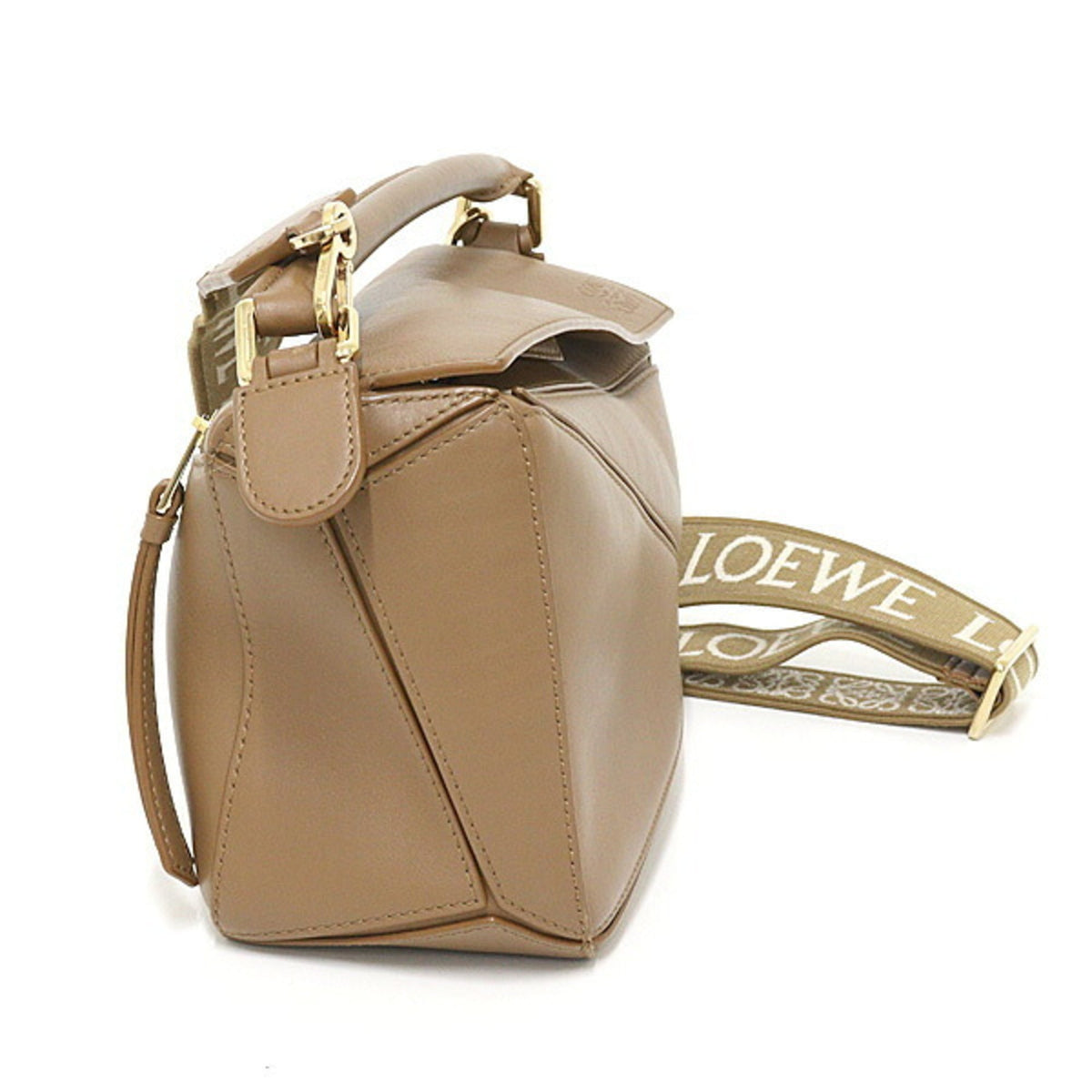 Loewe Puzzle Leather Jacquard Shoulder Bag (Pre-Owned)