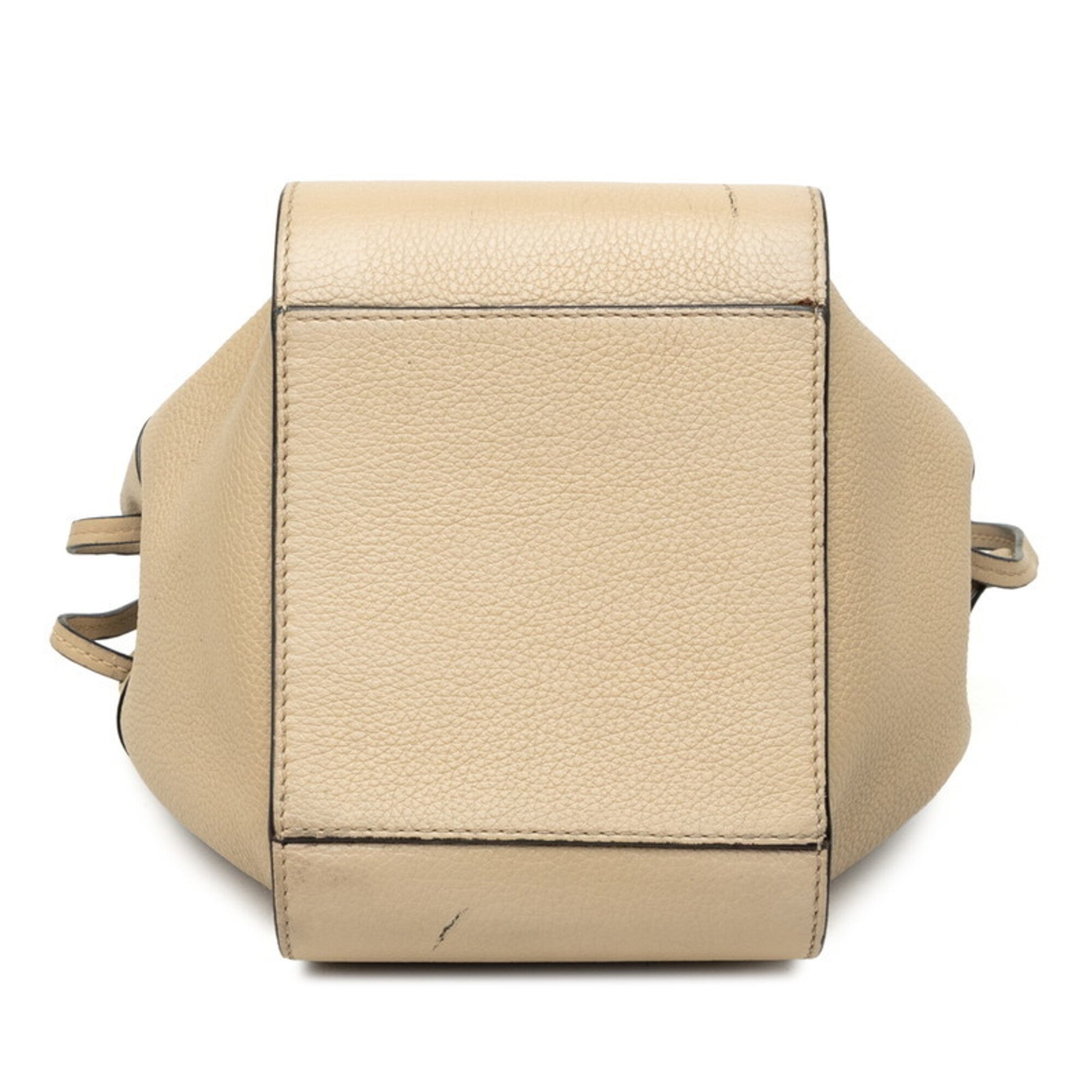 Loewe Beige Leather Handbag Shoulder Bag (Pre-Owned)