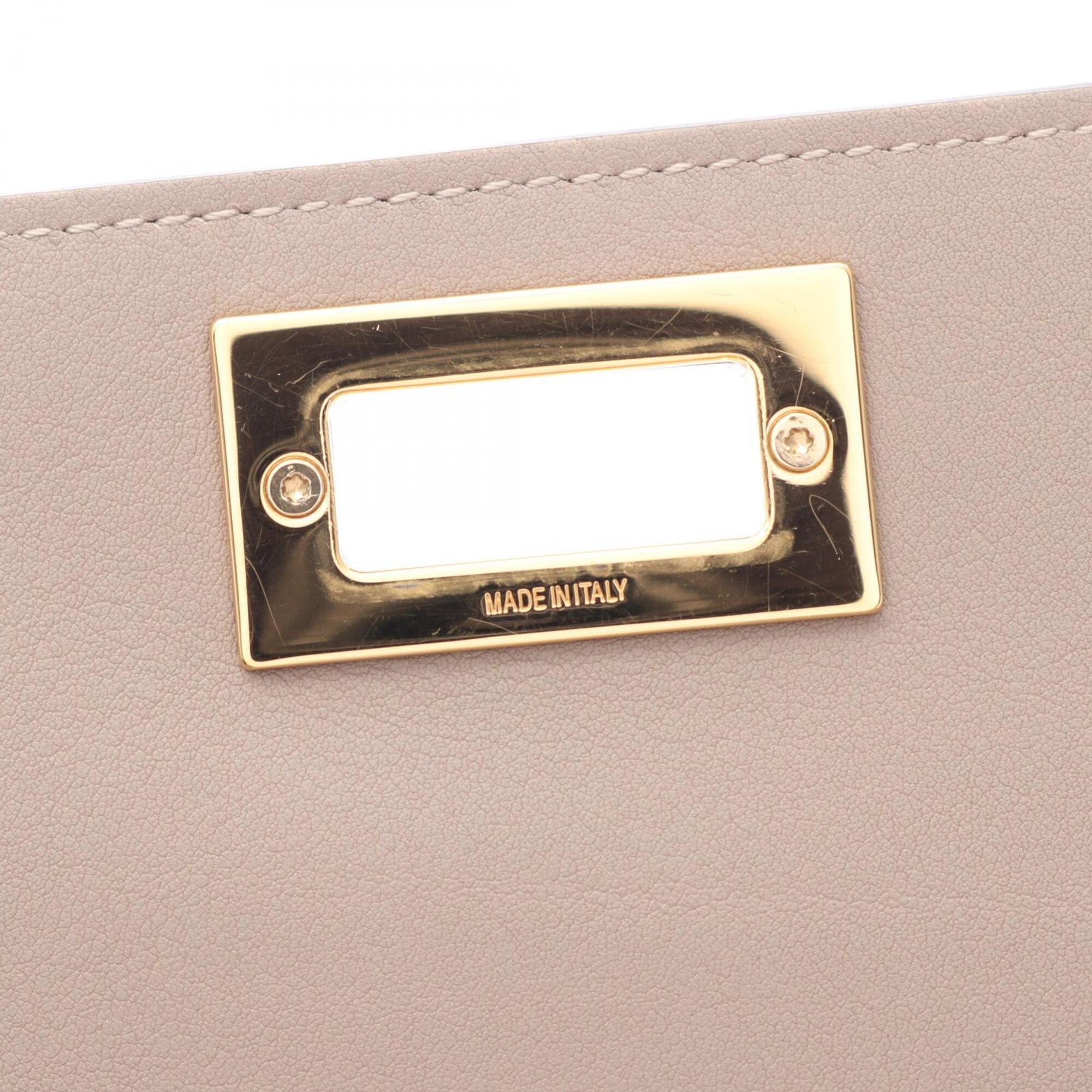 Fendi Beige Leather Long Wallet (Bi-Fold) (Pre-Owned)