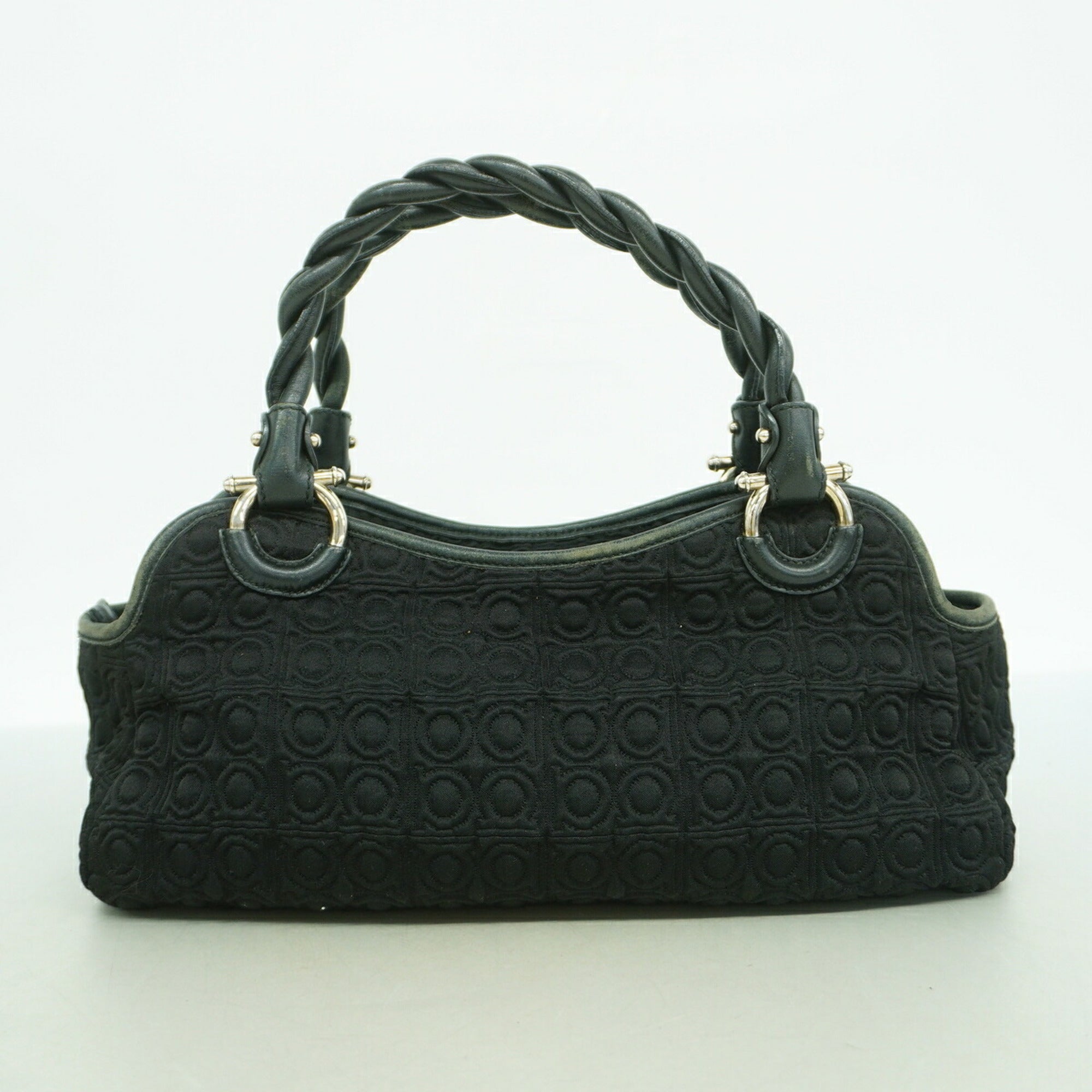 Salvatore Ferragamo Black Nylon Handbag (Pre-Owned)