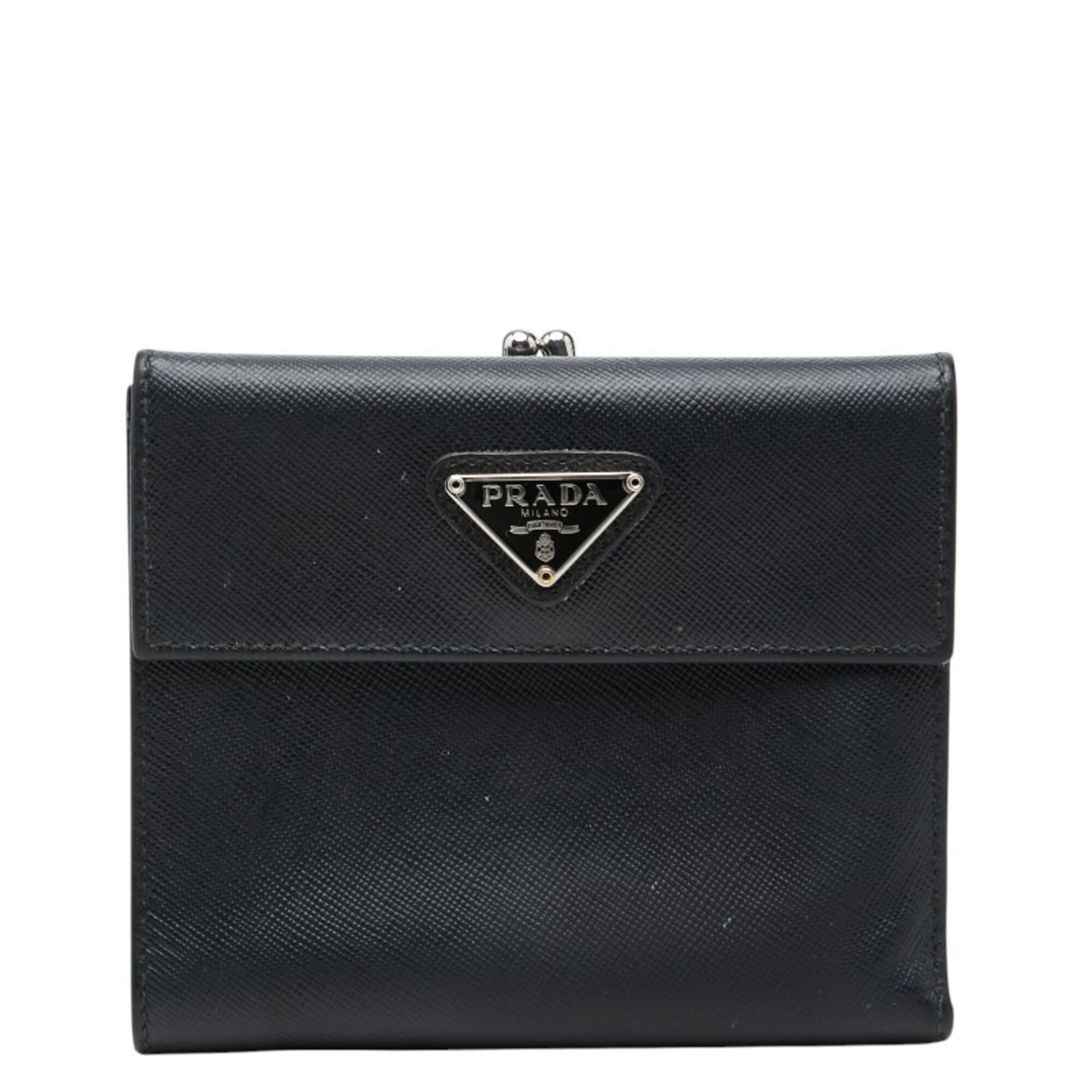 Prada Black Leather Wallet (Bi-Fold) (Pre-Owned)