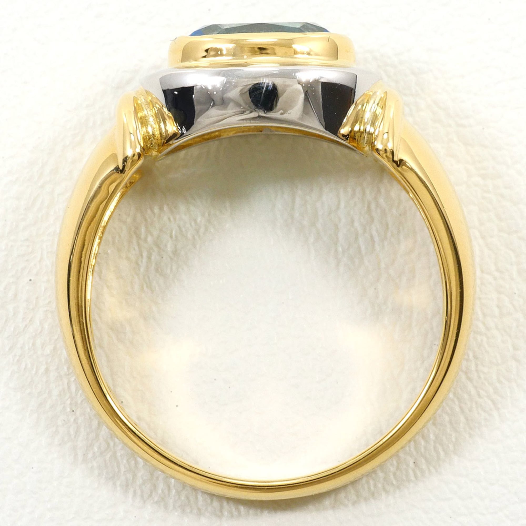 Unbranded Blue Yellow Gold Yellow Gold (18K) Platinum 900 Band Ring (Pre-Owned)