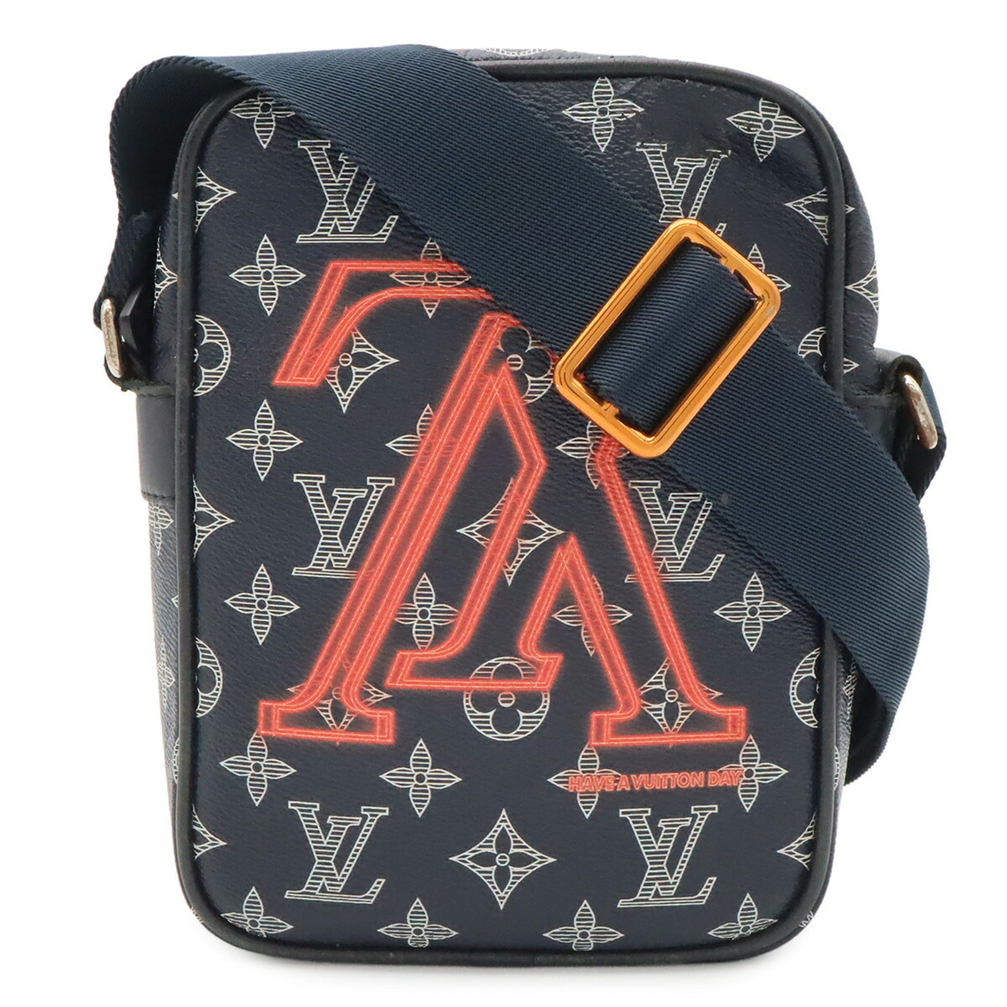 Louis Vuitton Galle Monogram Navy Red Color White Monogram Pochette Shoulder Bag (Pre-Owned)