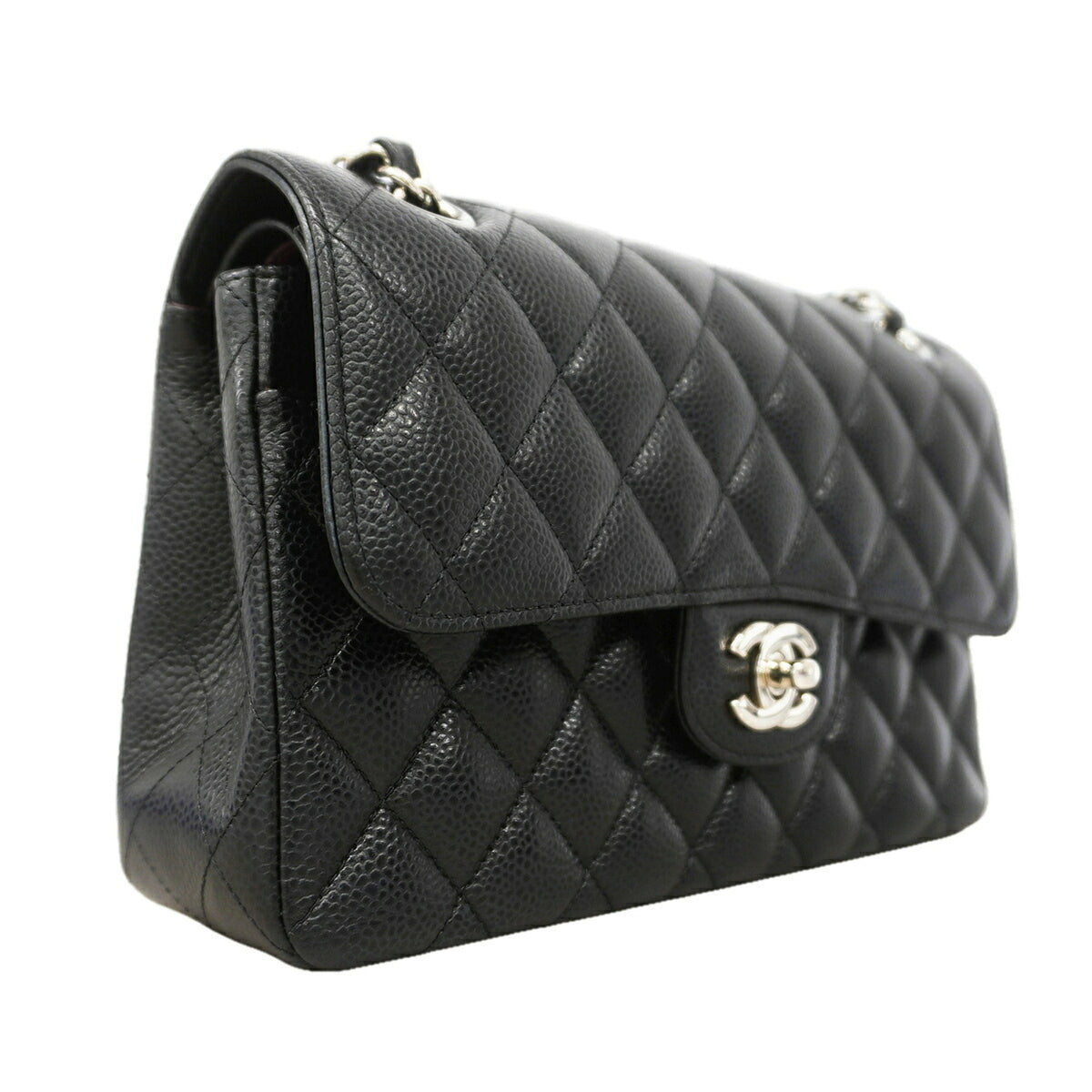 Chanel Black Grained Calfskin Shoulder Bag (Pre-Owned)