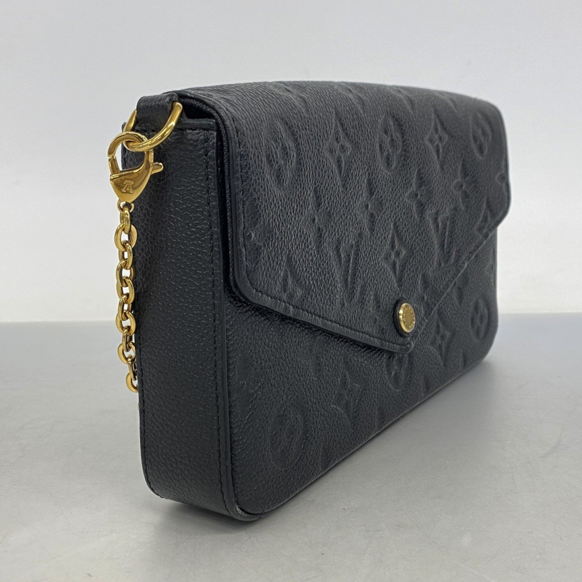 Louis Vuitton Noir Chain/Shoulder Wallet (Pre-Owned)