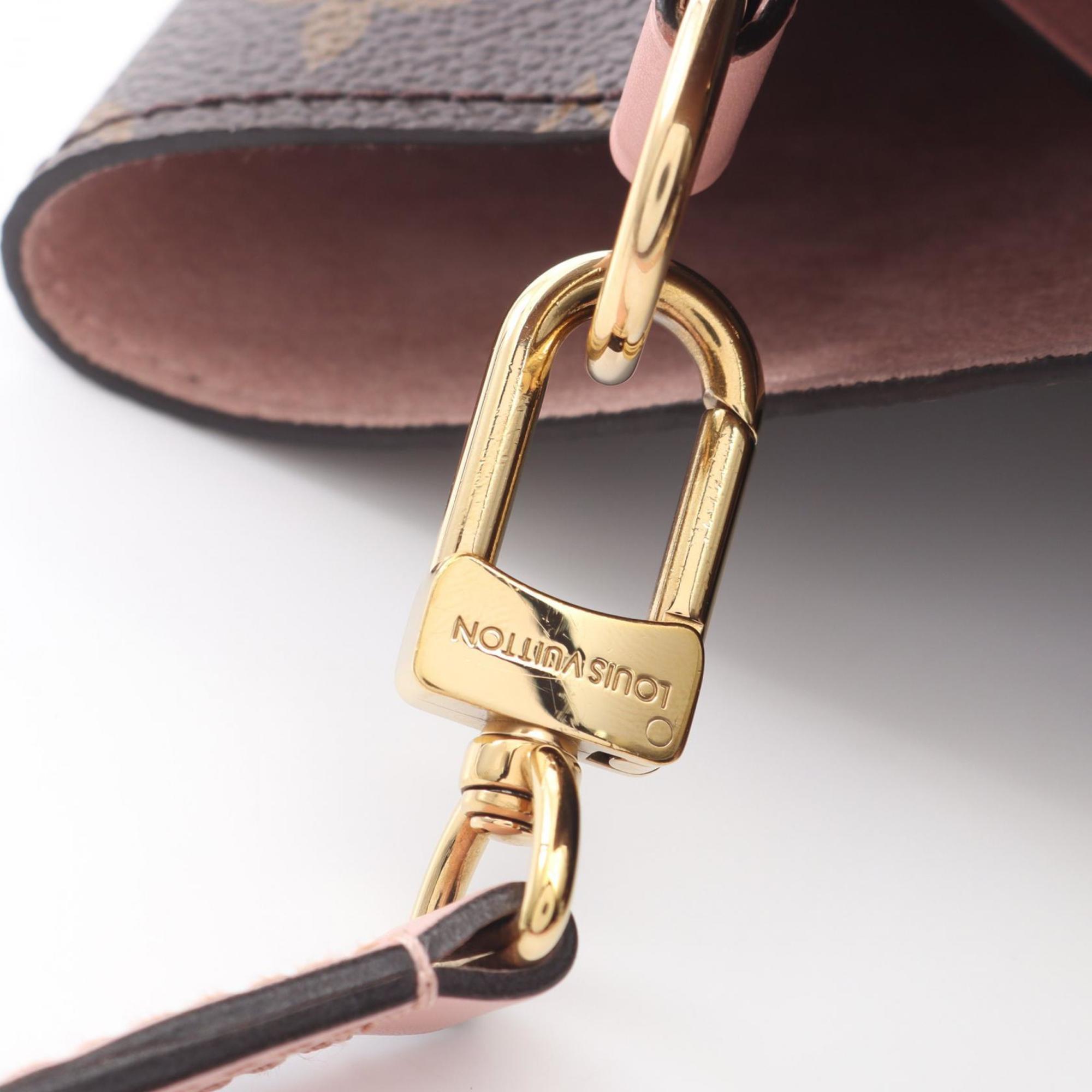 Louis Vuitton Brown Monogram Pink Rose Poudre Coated Canvas Leather Handbag Shoulder Bag (Pre-Owned)
