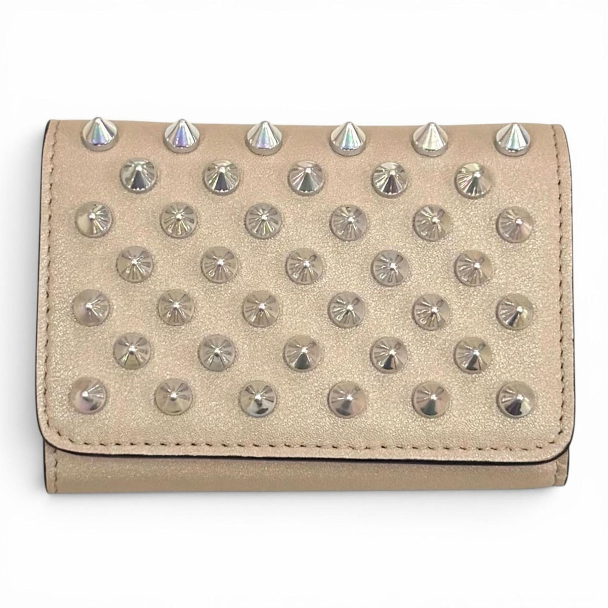 Christian Louboutin Beige Leather Wallet (Tri-Fold) (Pre-Owned)