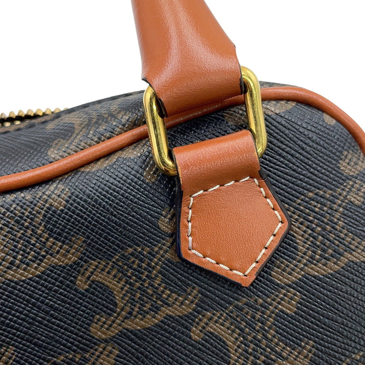 Celine Brown Pvc Leather Handbag Shoulder Bag (Pre-Owned)
