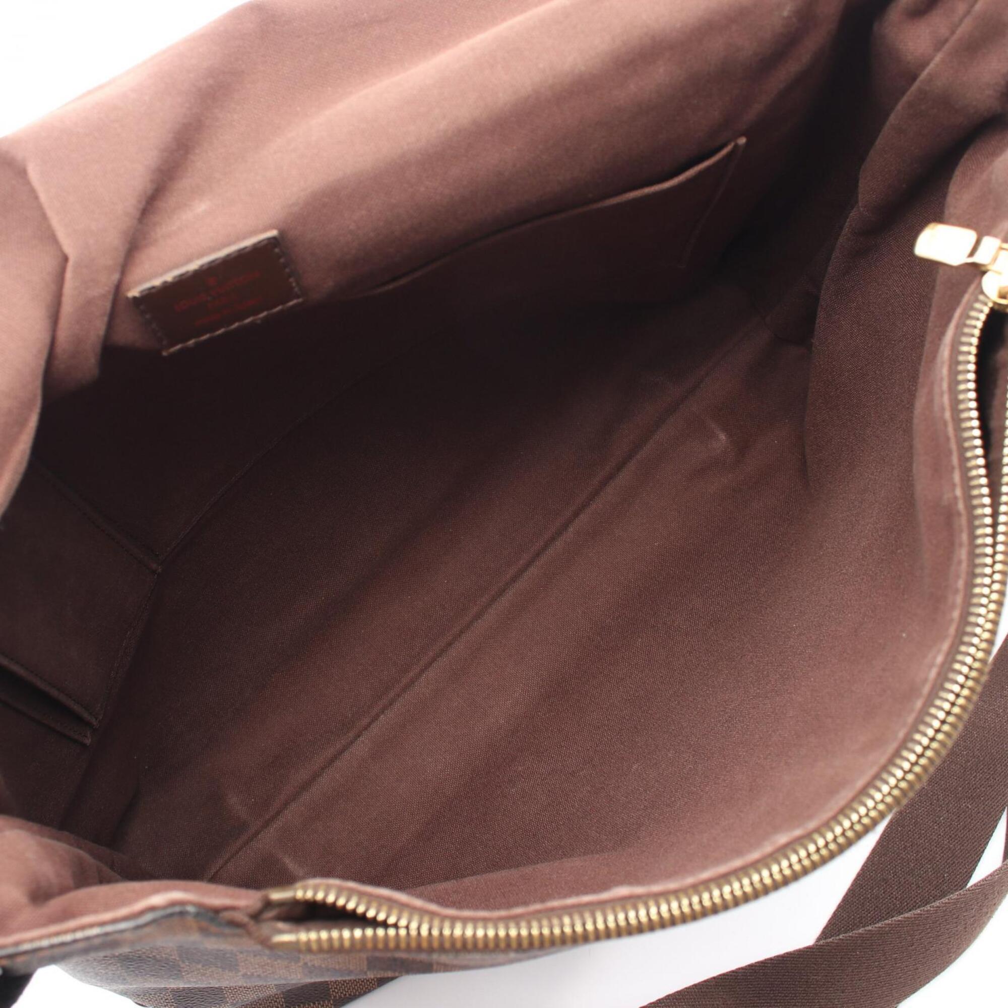 Louis Vuitton Brown Coated Canvas Pvc Damier Canvas Leather Handbag Shoulder Bag (Pre-Owned)