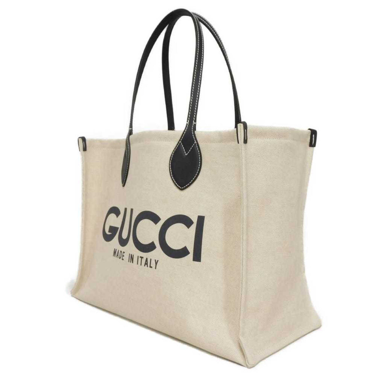 Gucci White Cotton Tote Bag (Pre-Owned)